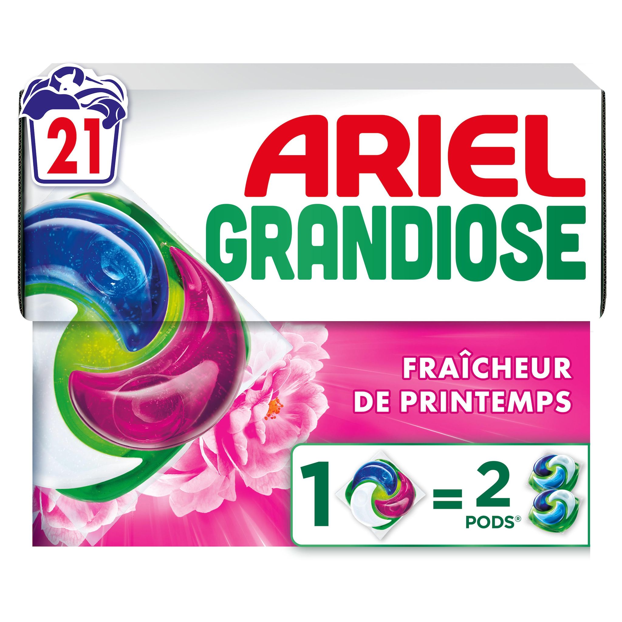 ARIEL Pods lessive capsules fraîcheur de printemps 21 lavages