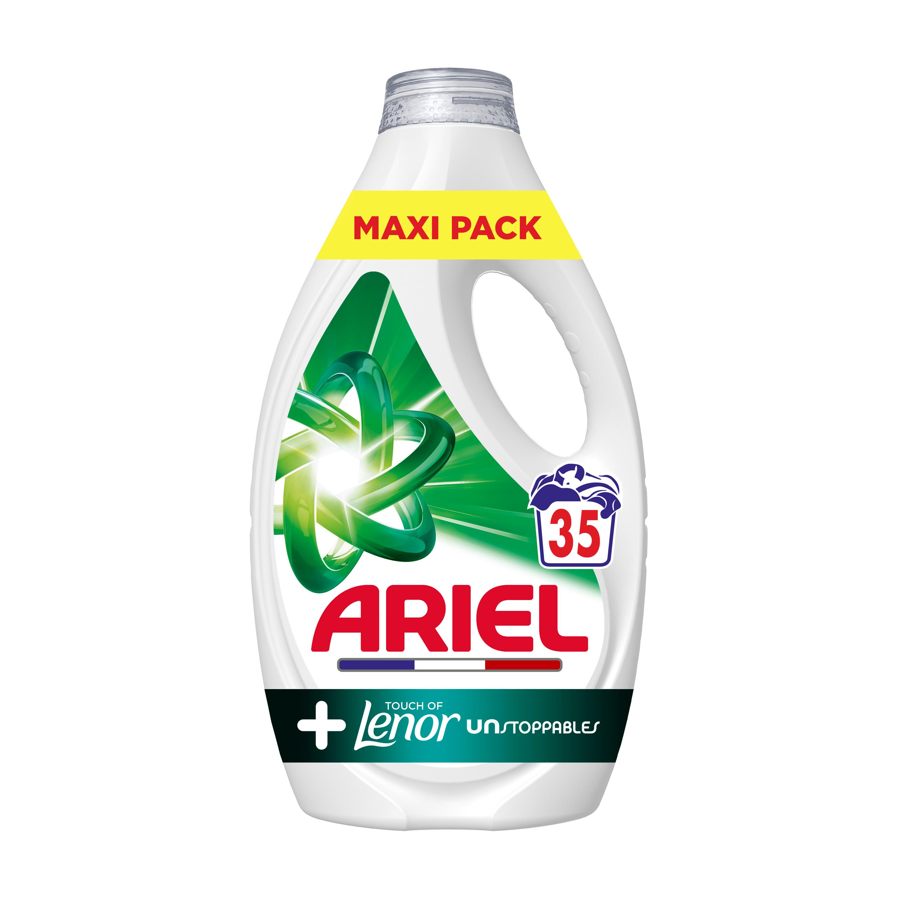 ARIEL Lessive liquide avec touch of lenor unstoppables 35 lavages 1.575l