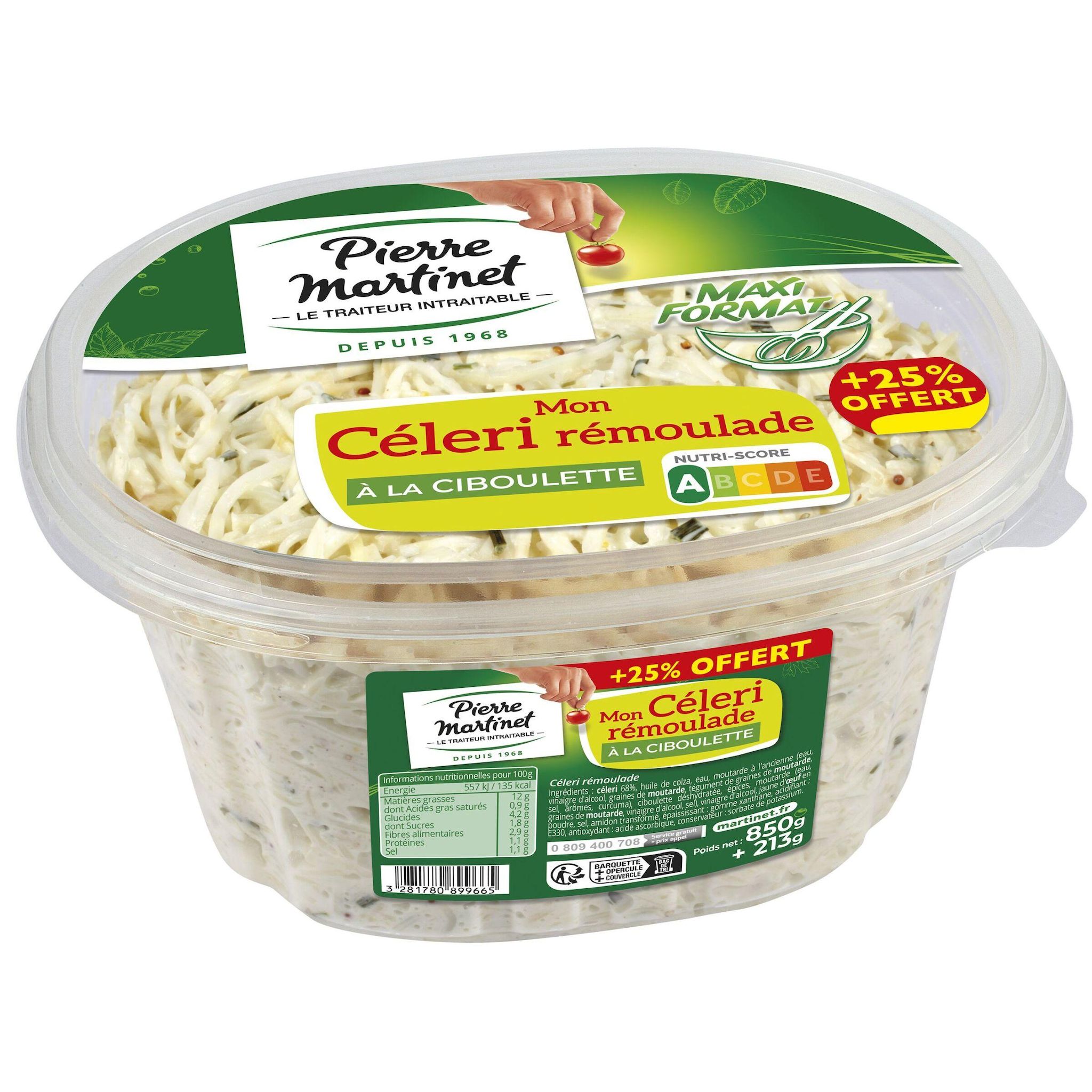 PIERRE MARTINET Céleri rémoulade à la ciboulette 850g+25% offert