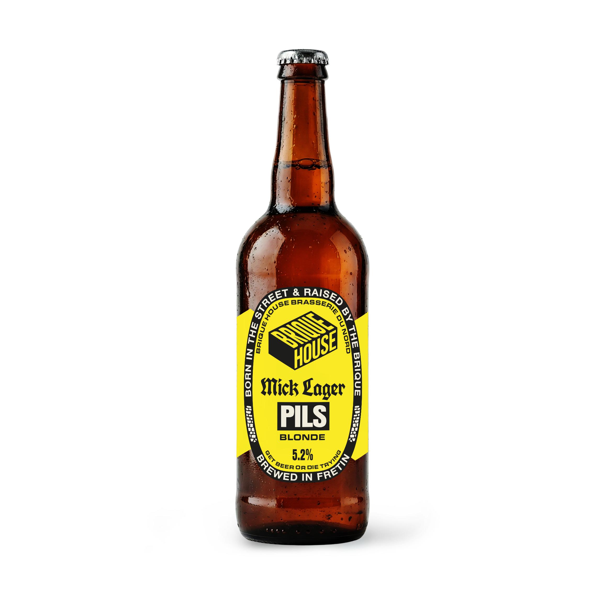 BRIQUE HOUSE Mick Lager bière blonde Pils 5,2% 75cl