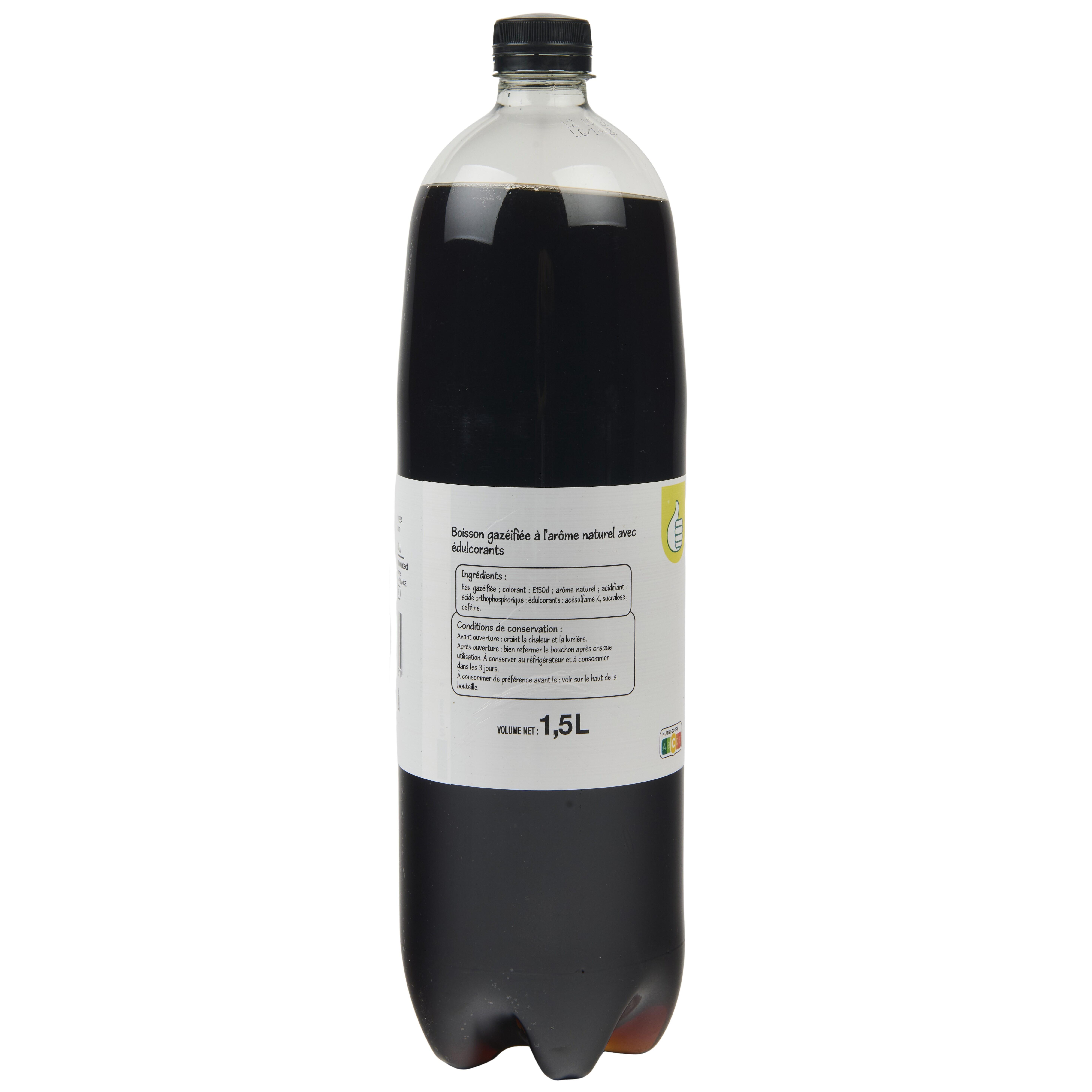 Voir la diapositive 2 : POUCE Boisson au cola zéro 1.5l