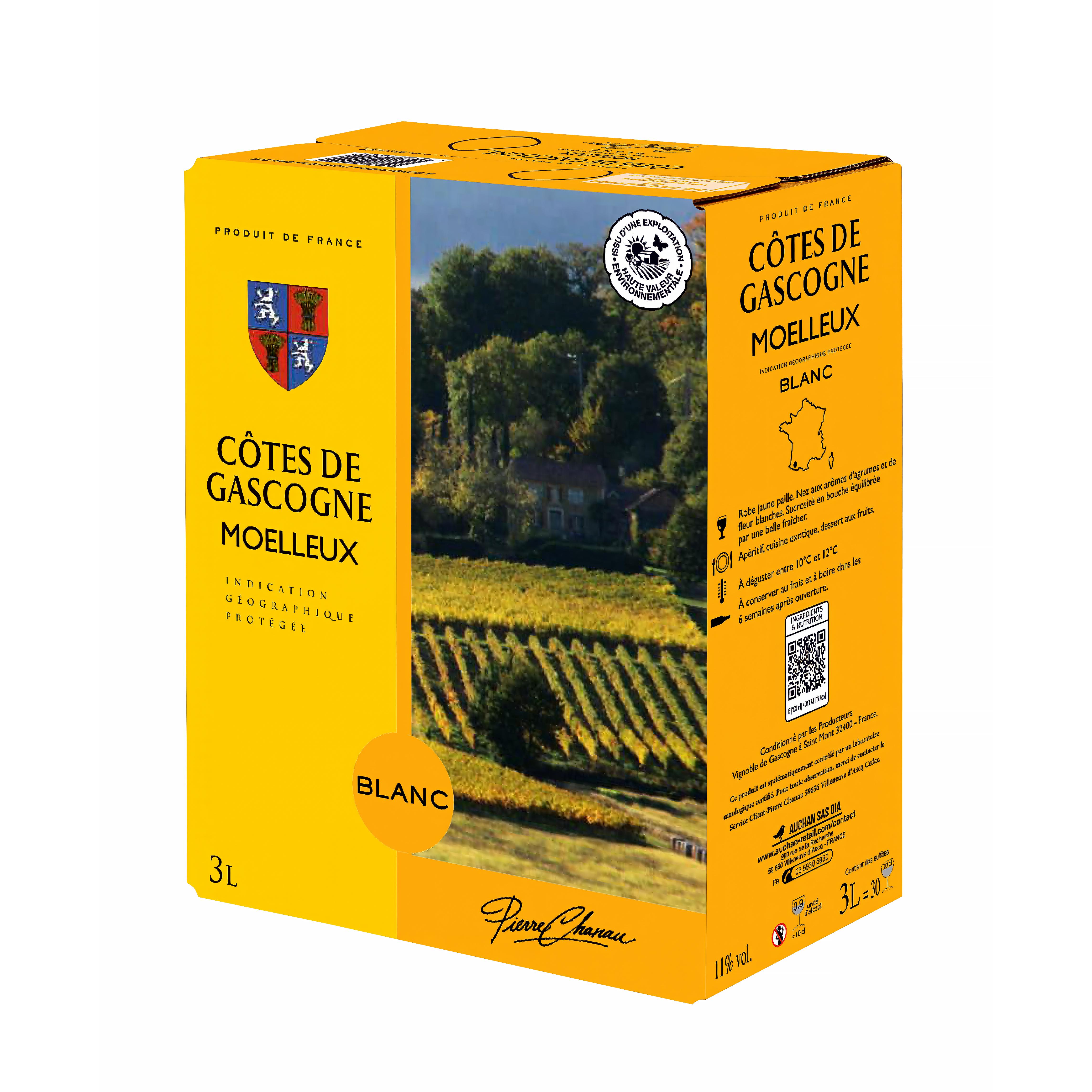 PIERRE CHANAU IGP cotes de gascogne pierre chanau vin moelleux BIB/CUBI 3l