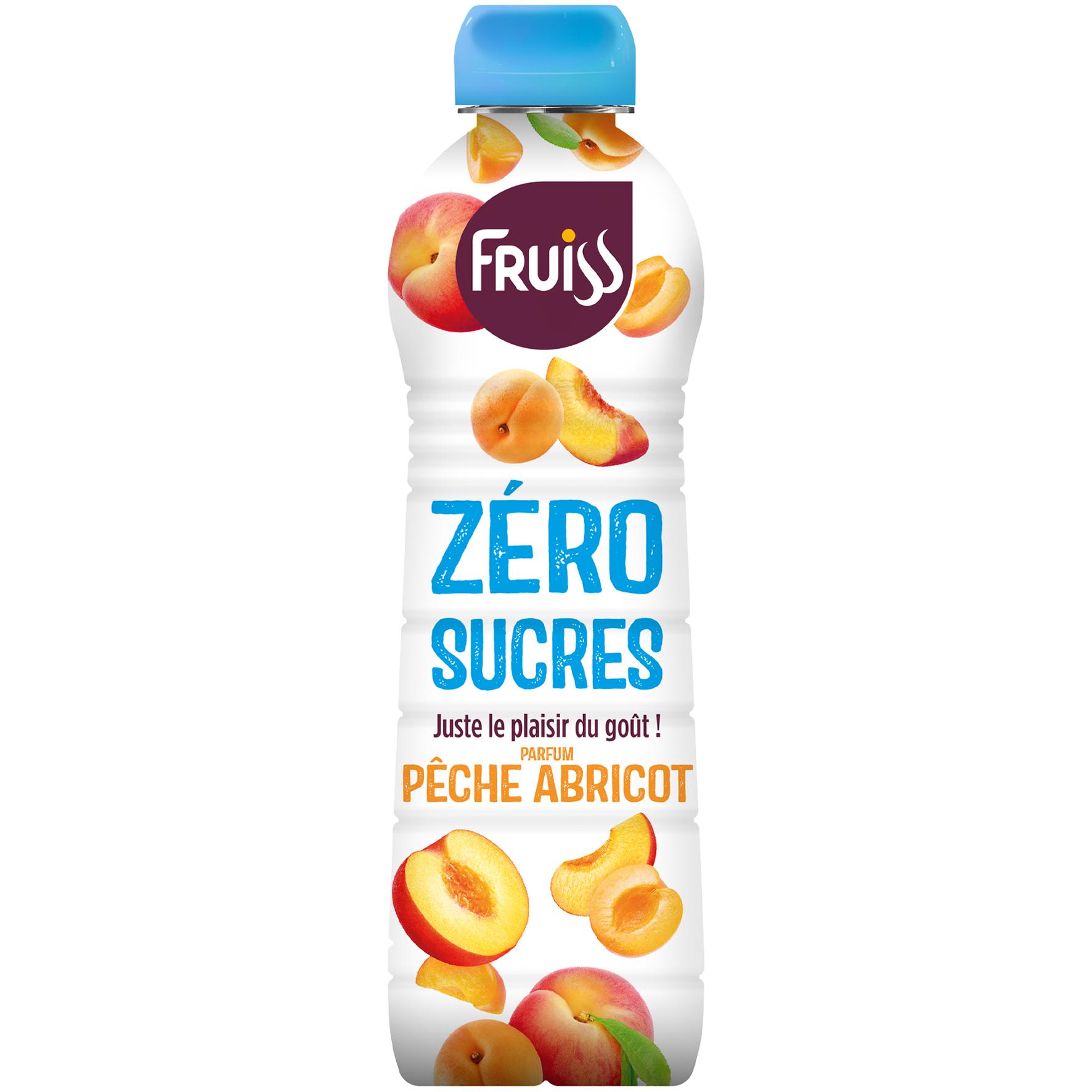 FRUISS Sirop de pêche abricot zéro sucre 75cl