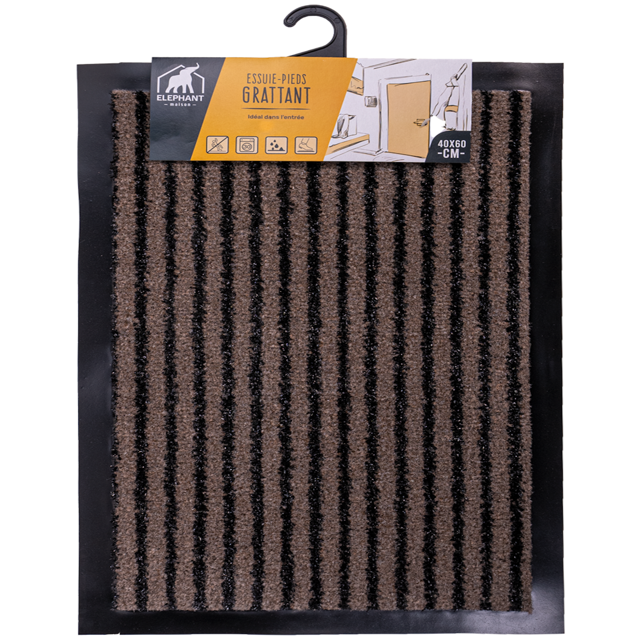 ELEPHANT Essuie-pieds grattant 1 pièce