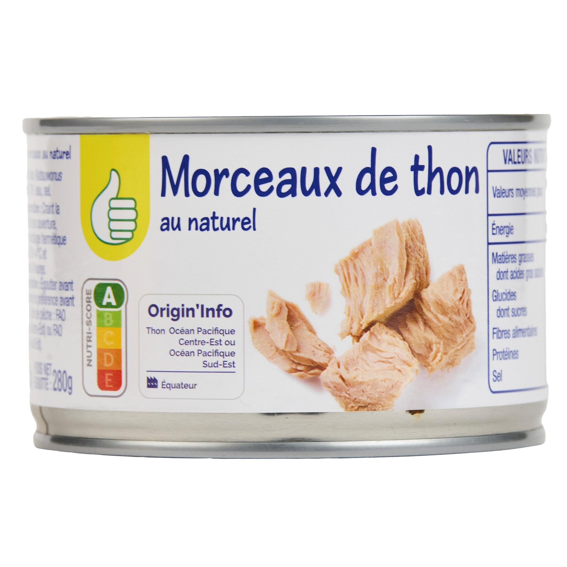 POUCE Morceaux de thon au naturel 280g