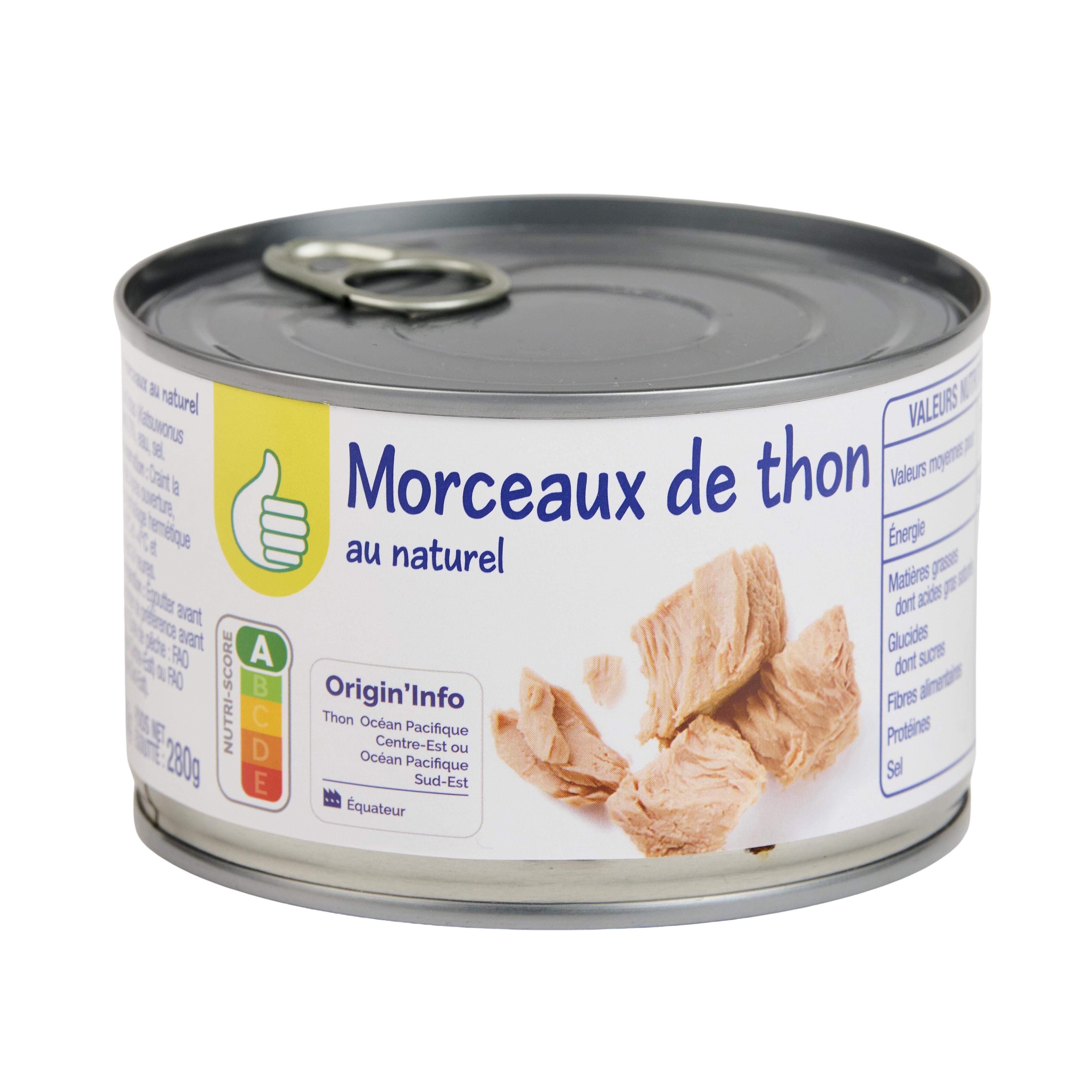 Voir la diapositive 8 : POUCE Morceaux de thon au naturel 280g