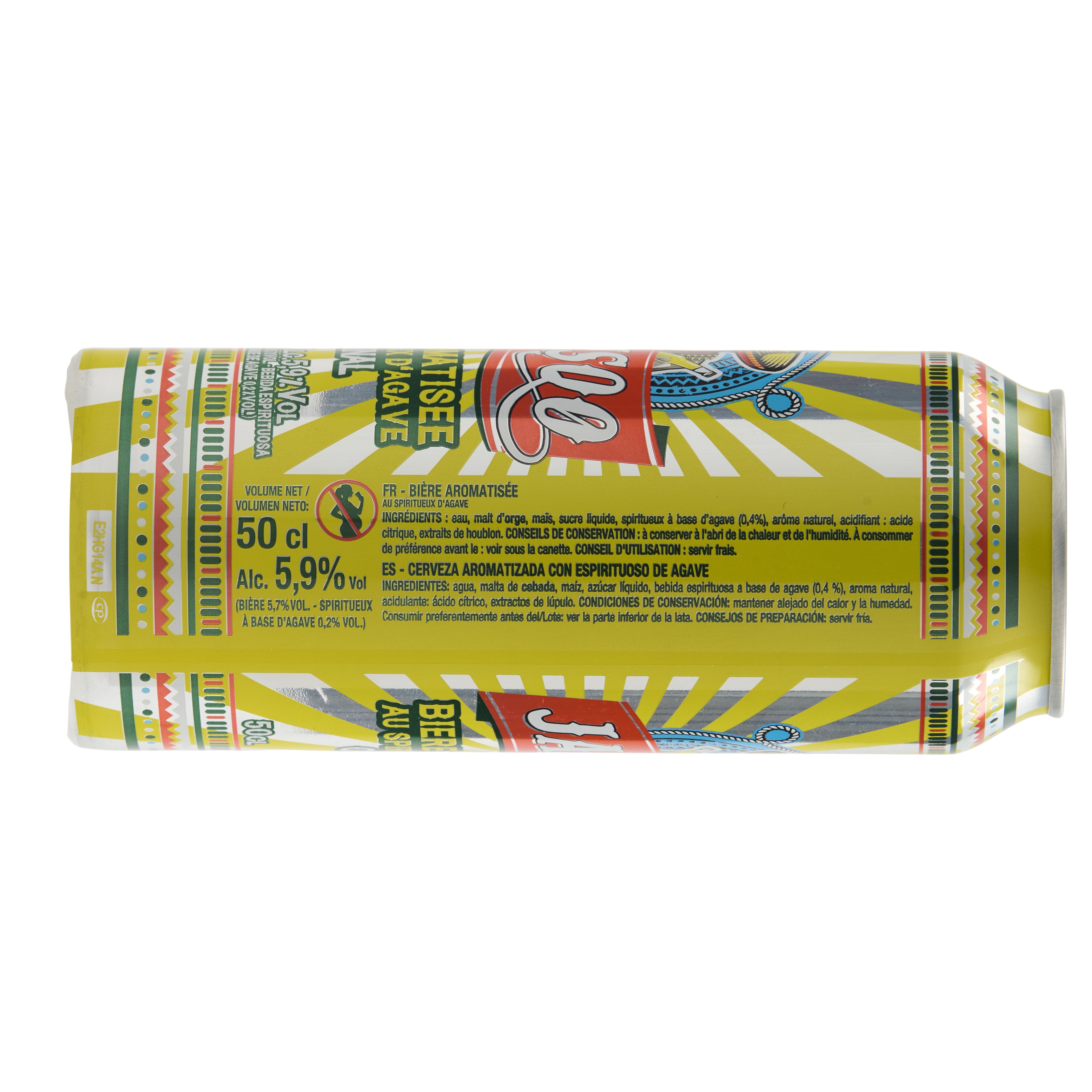 Voir la diapositive 2 : JALISQO Bière aromatisée tequila 5.9% boîte 50cl