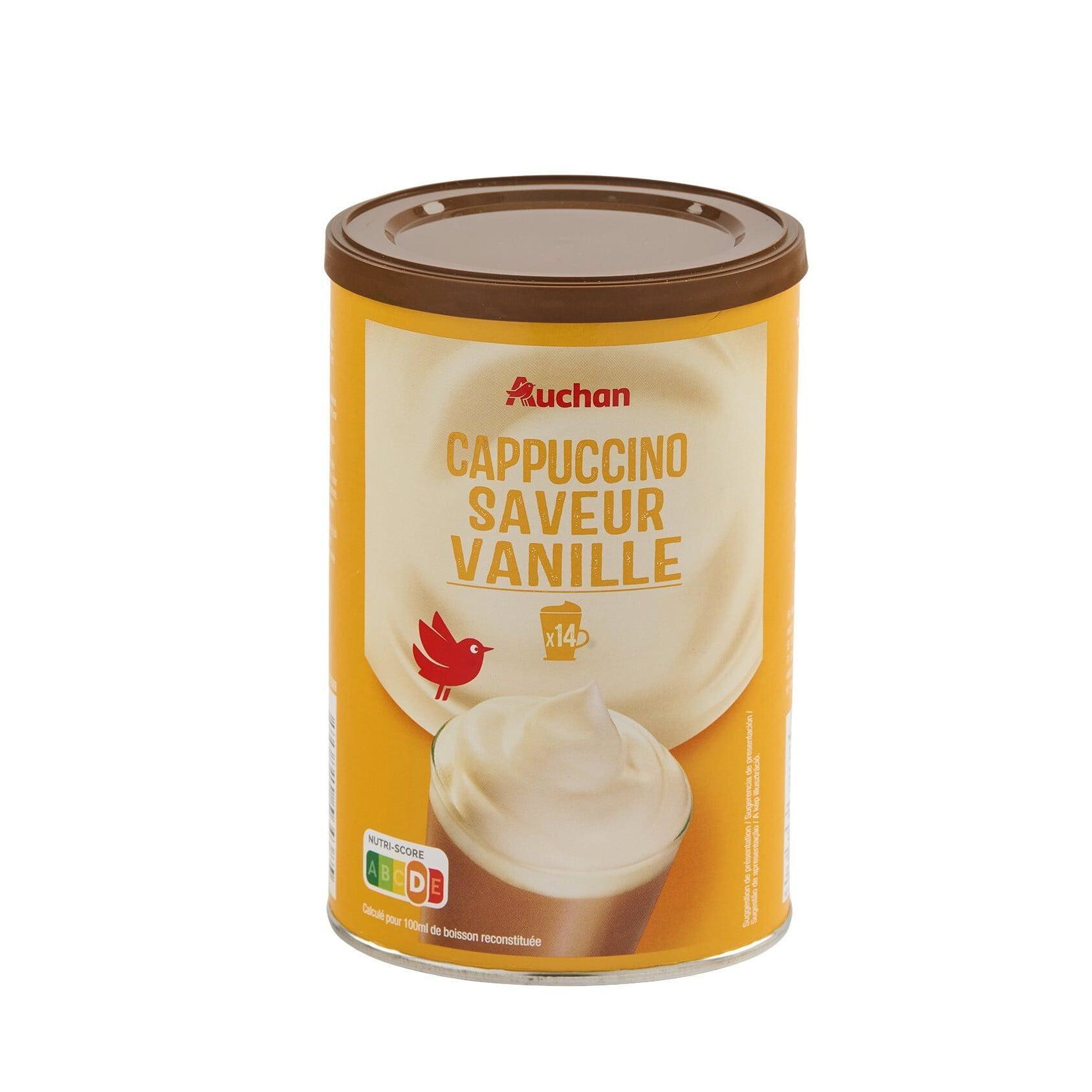 Voir la diapositive 3 : AUCHAN Cappuccino saveur vanille boîte 250g