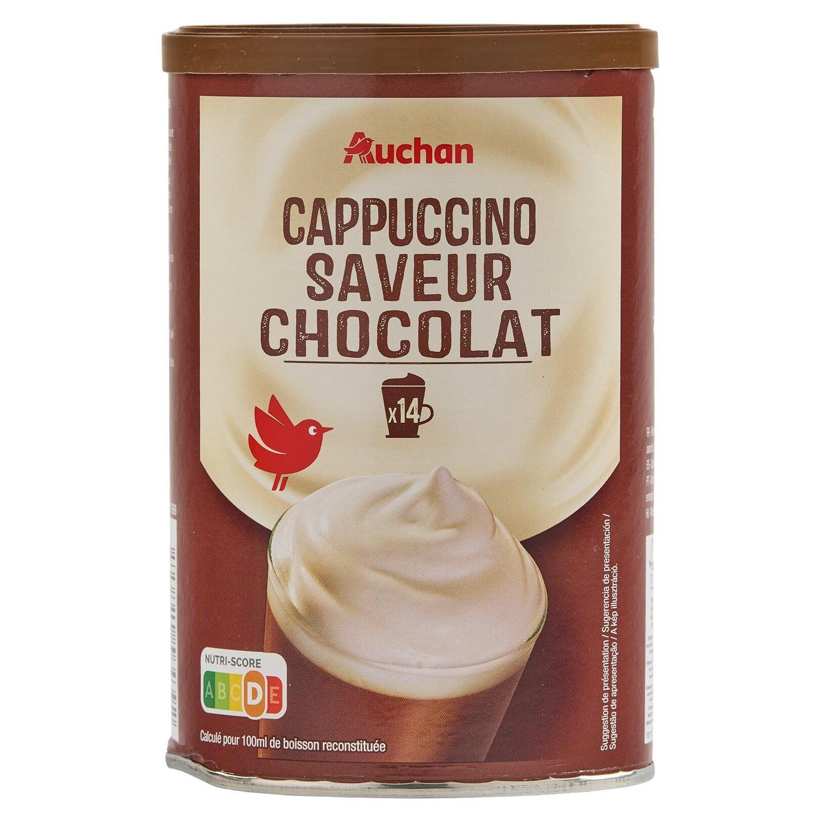 AUCHAN Cappuccino saveur chocolat soluble 250g