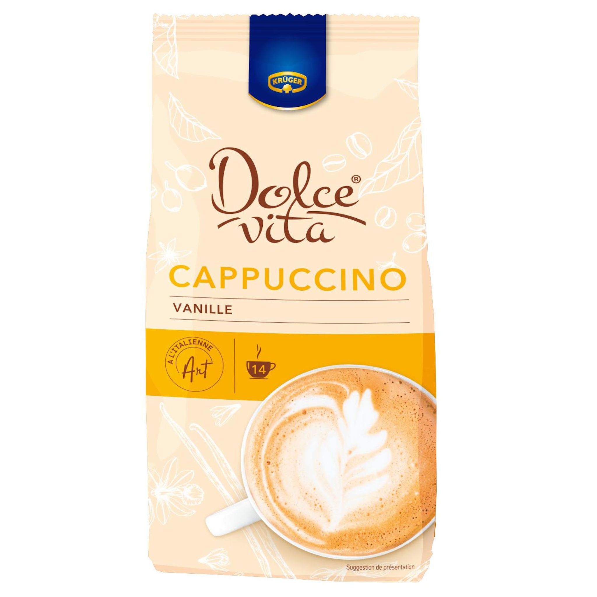 DOLCE VITA Cappuccino à la vanille 14 tasses 380g