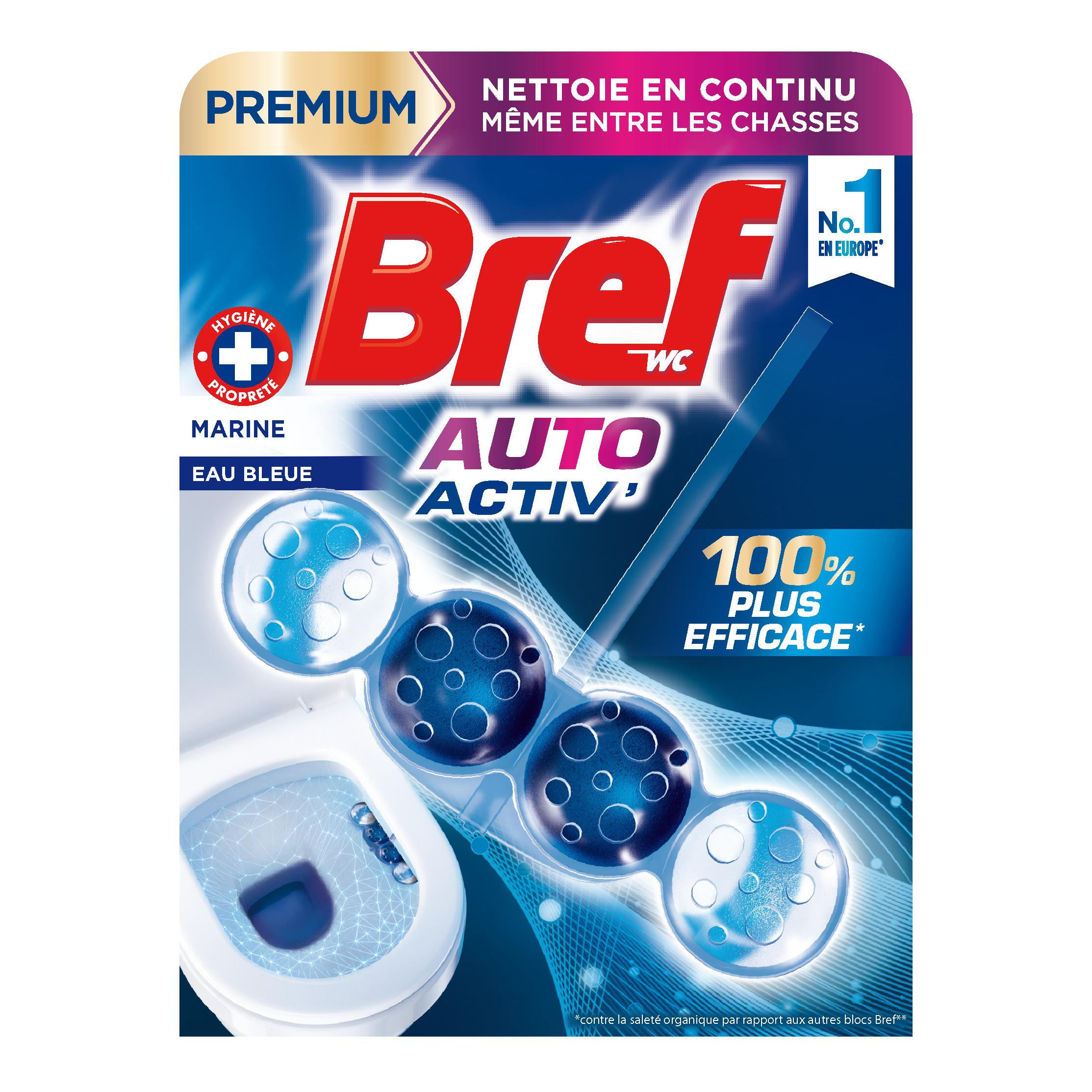 BREF Auto activ nettoyant wc marine 1 bloc