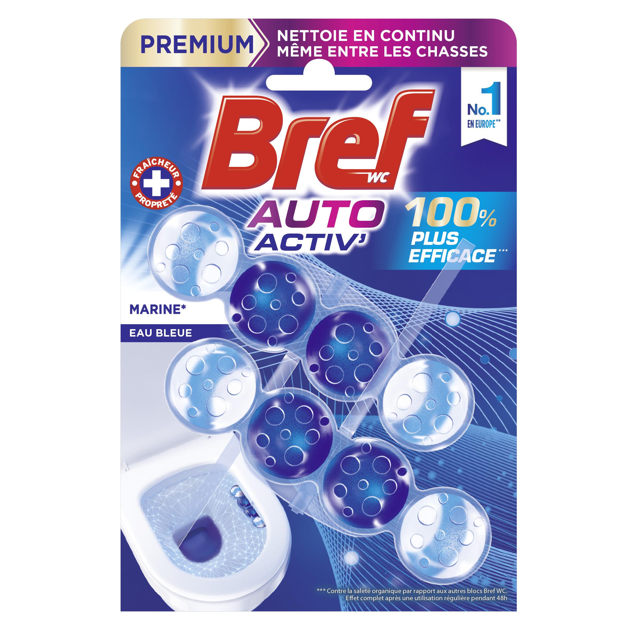 BREF Nettoyant wc auto activ marine 2 pièces