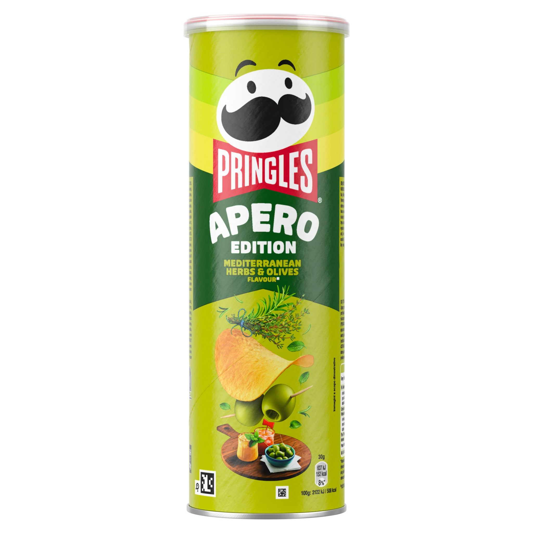 PRINGLES Chips tuiles apero edition saveur herbes méditerranéennes et olives 165g