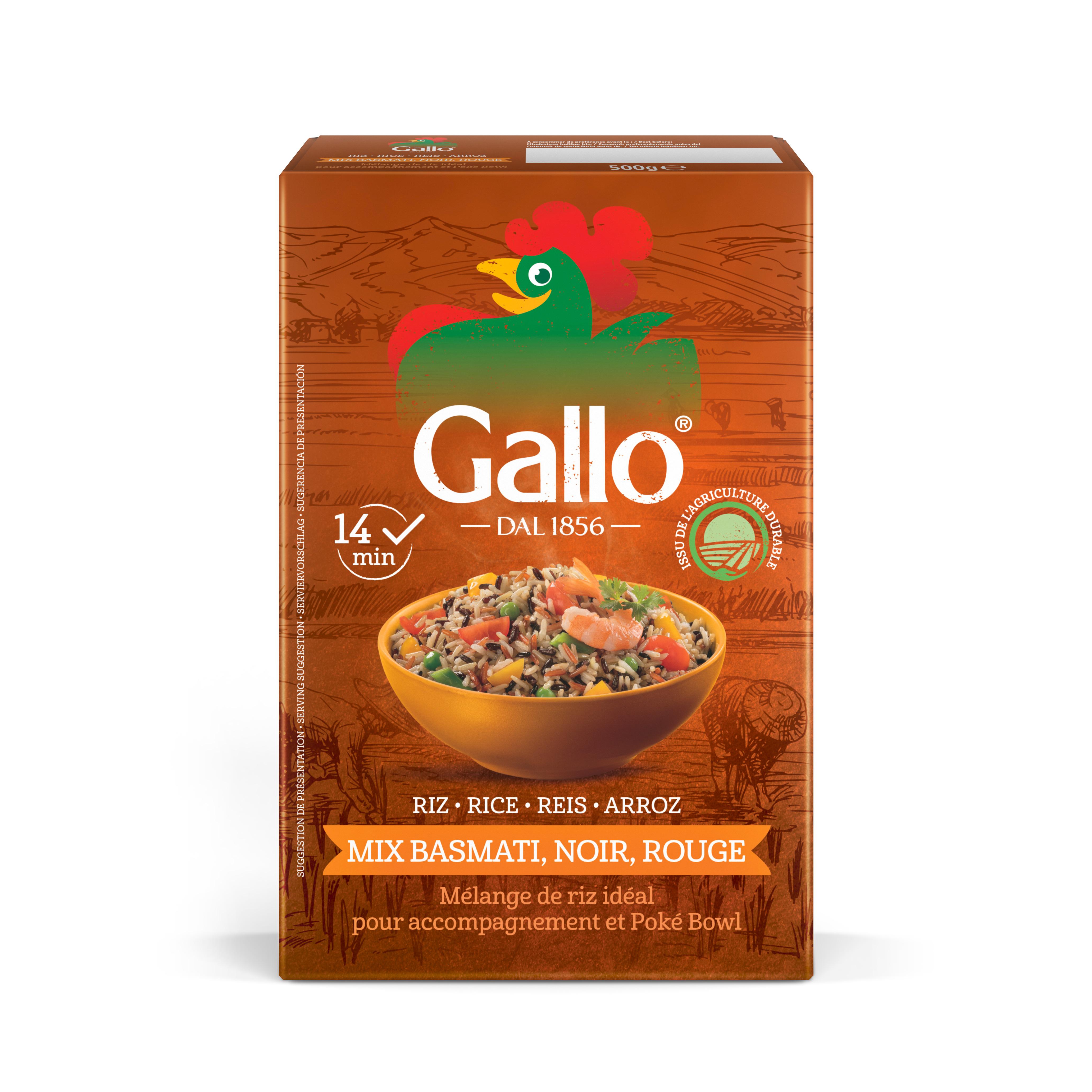 RISO GALLO Mix de riz basmati noir et rouge 500g