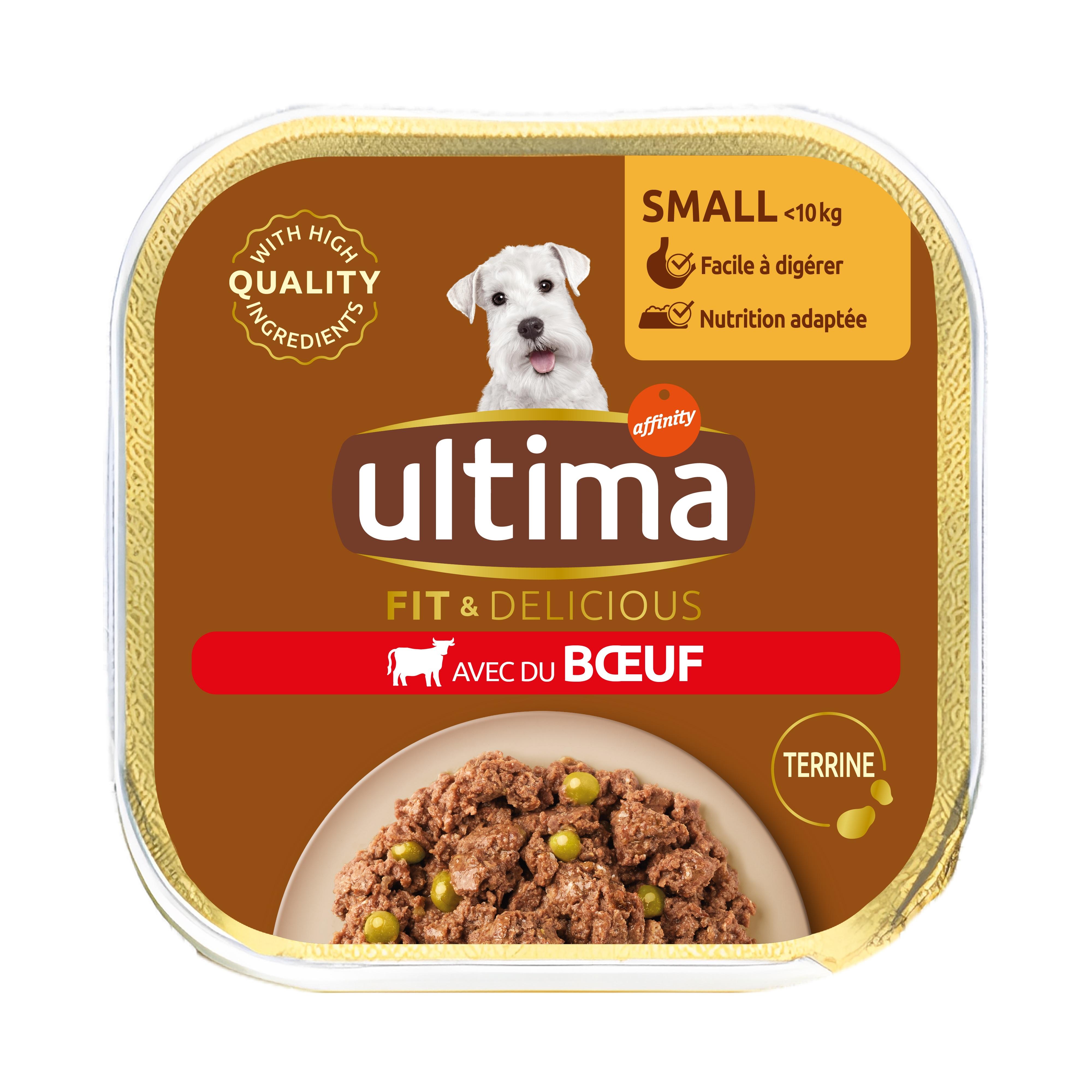 ULTIMA Terrine boeuf pour petit chien 150g
