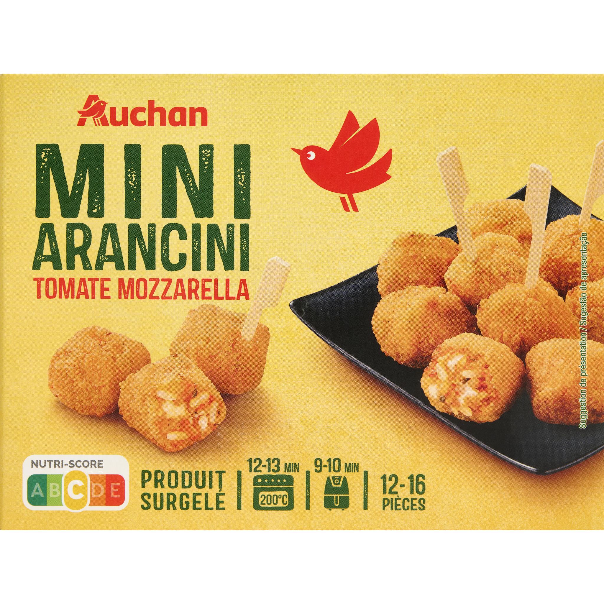 AUCHAN Mini arancini tomate mozzarella 240g