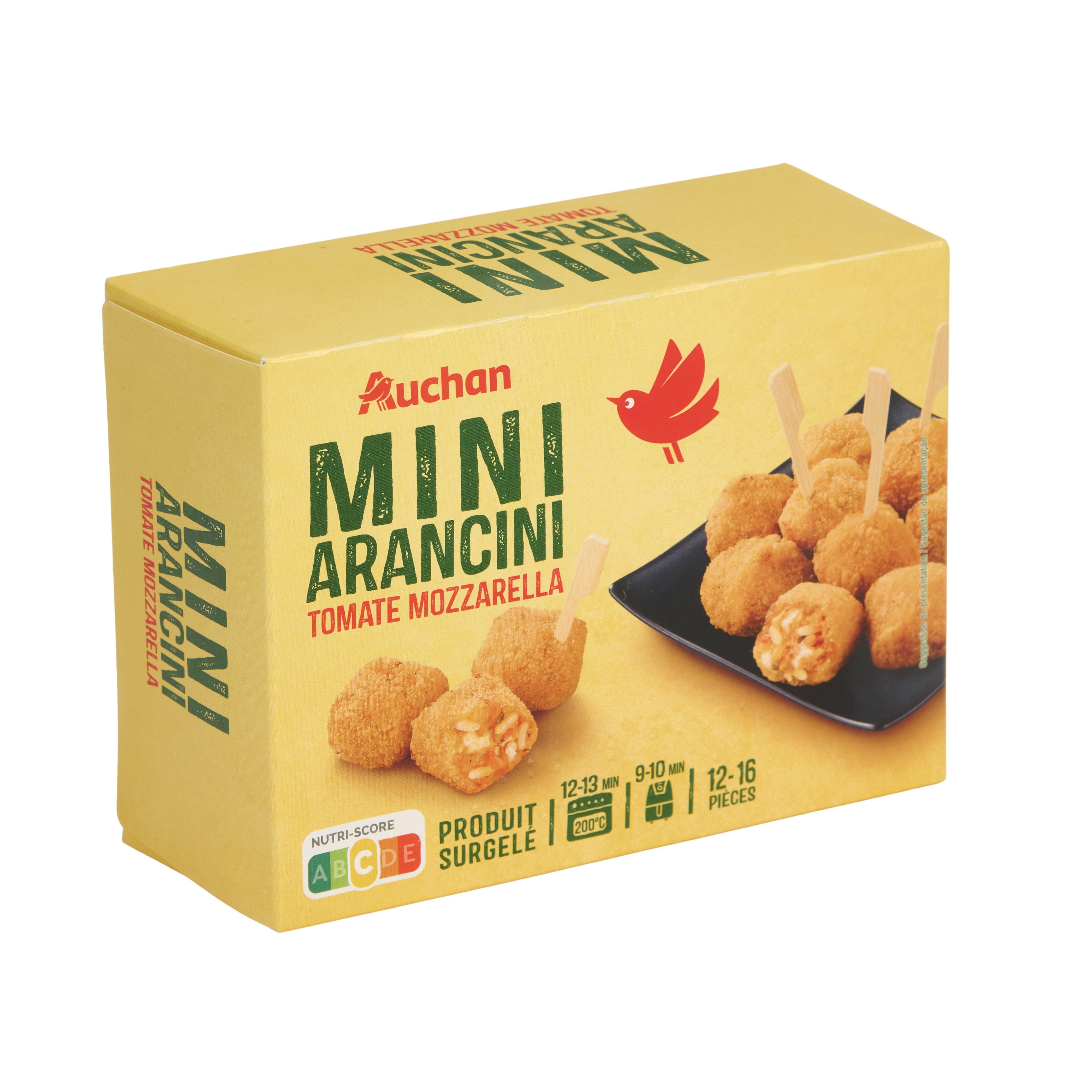 Voir la diapositive 3 : AUCHAN Mini arancini tomate mozzarella 240g