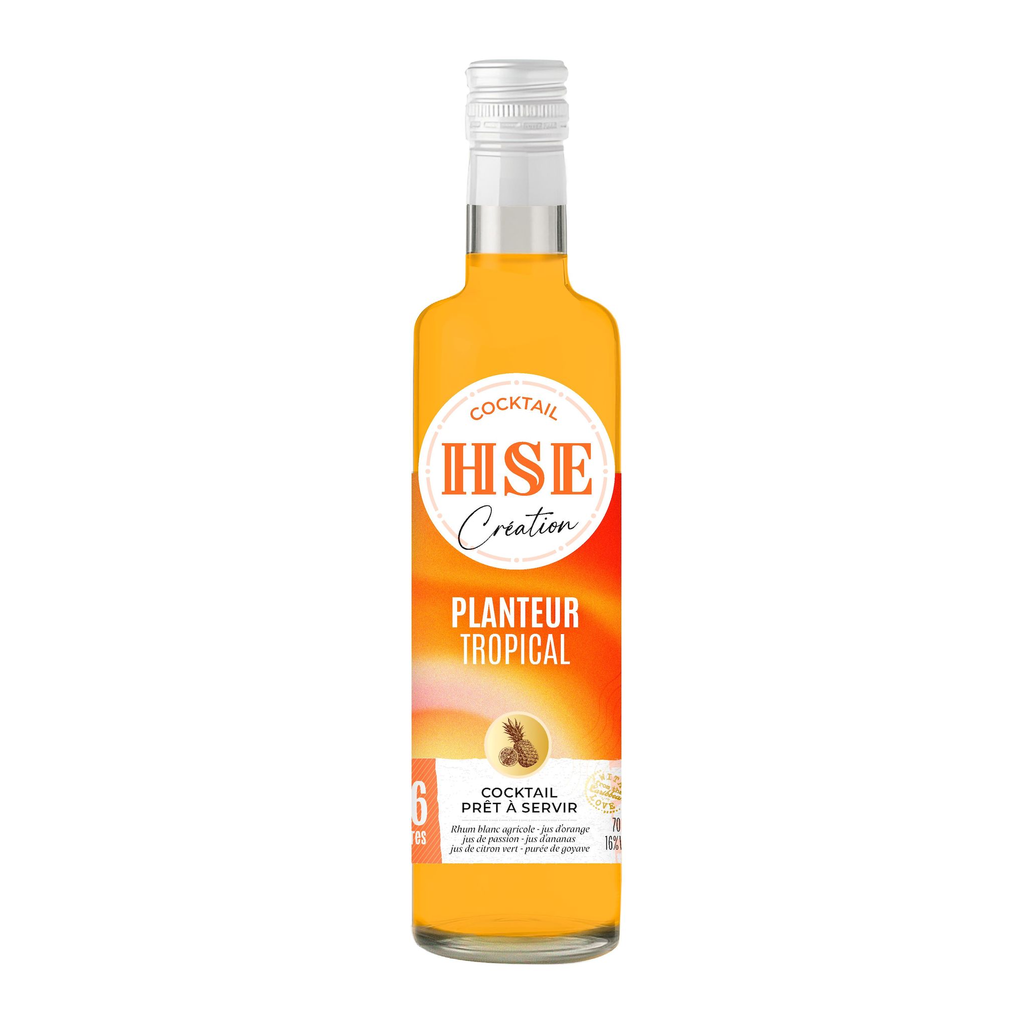 HSE Création Liqueur au rhum planteur tropical 16% 70cl