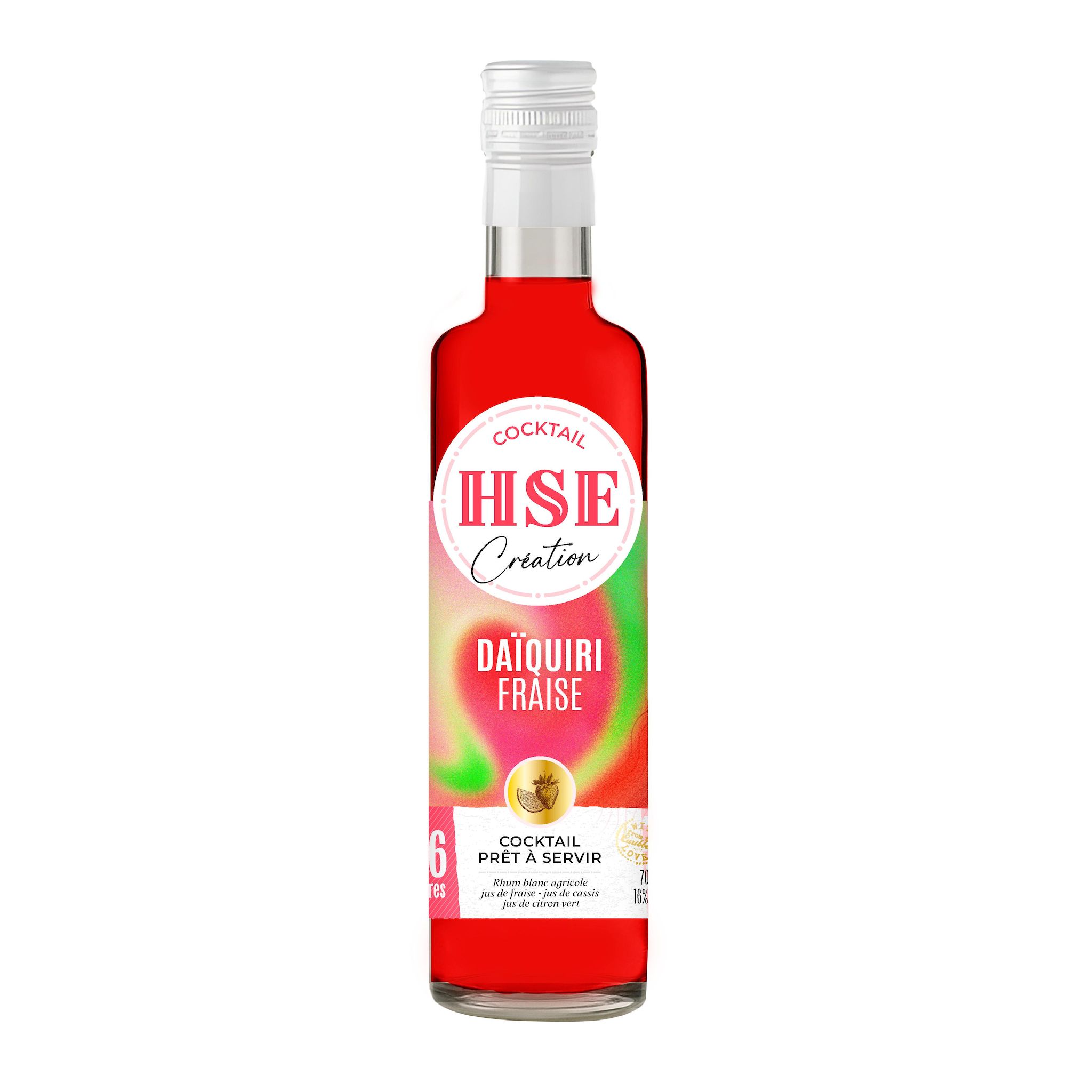 HSE Création Liqueur au rhum daïquiri fraise 16% 70cl