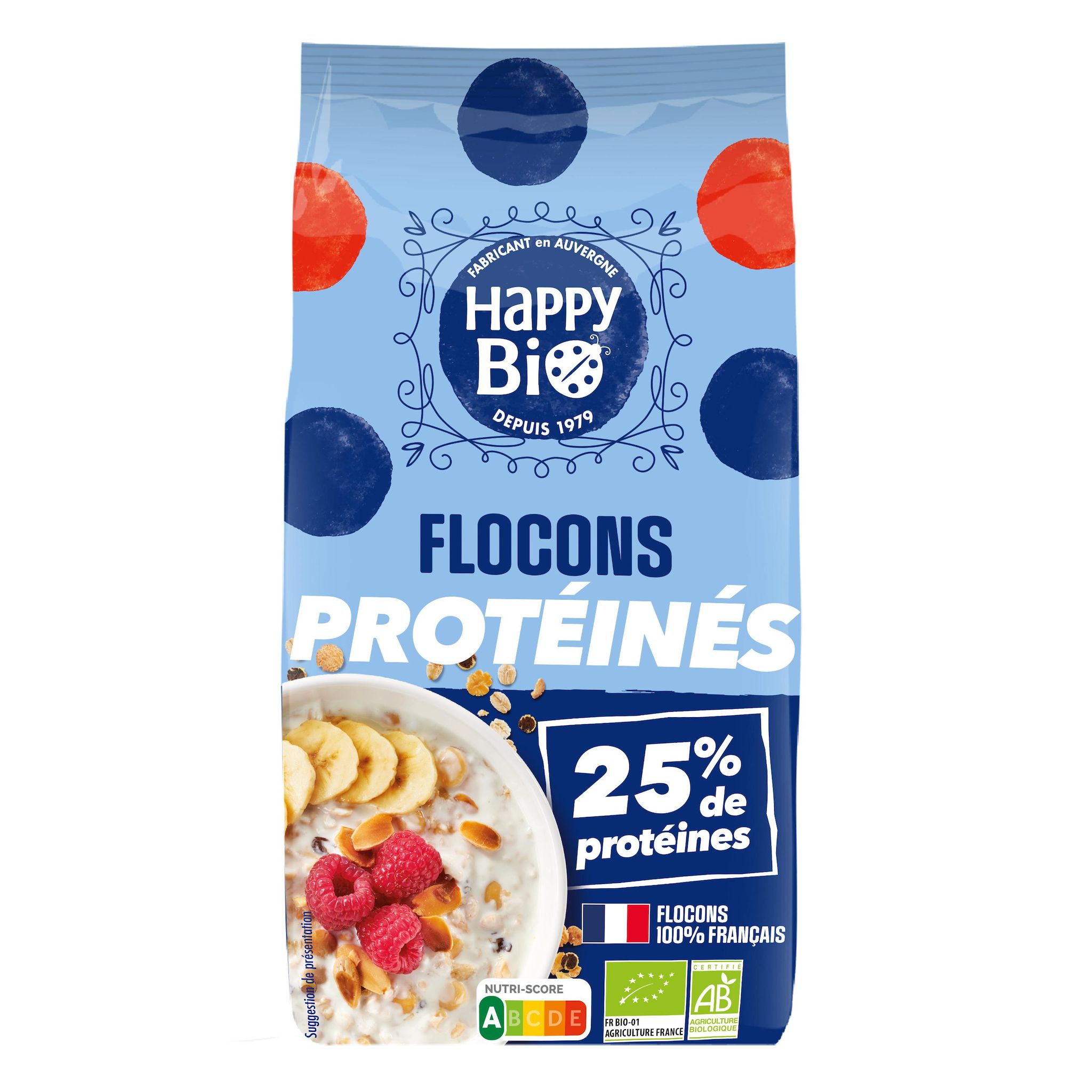 HAPPY BIO Flocons protéinés 350g