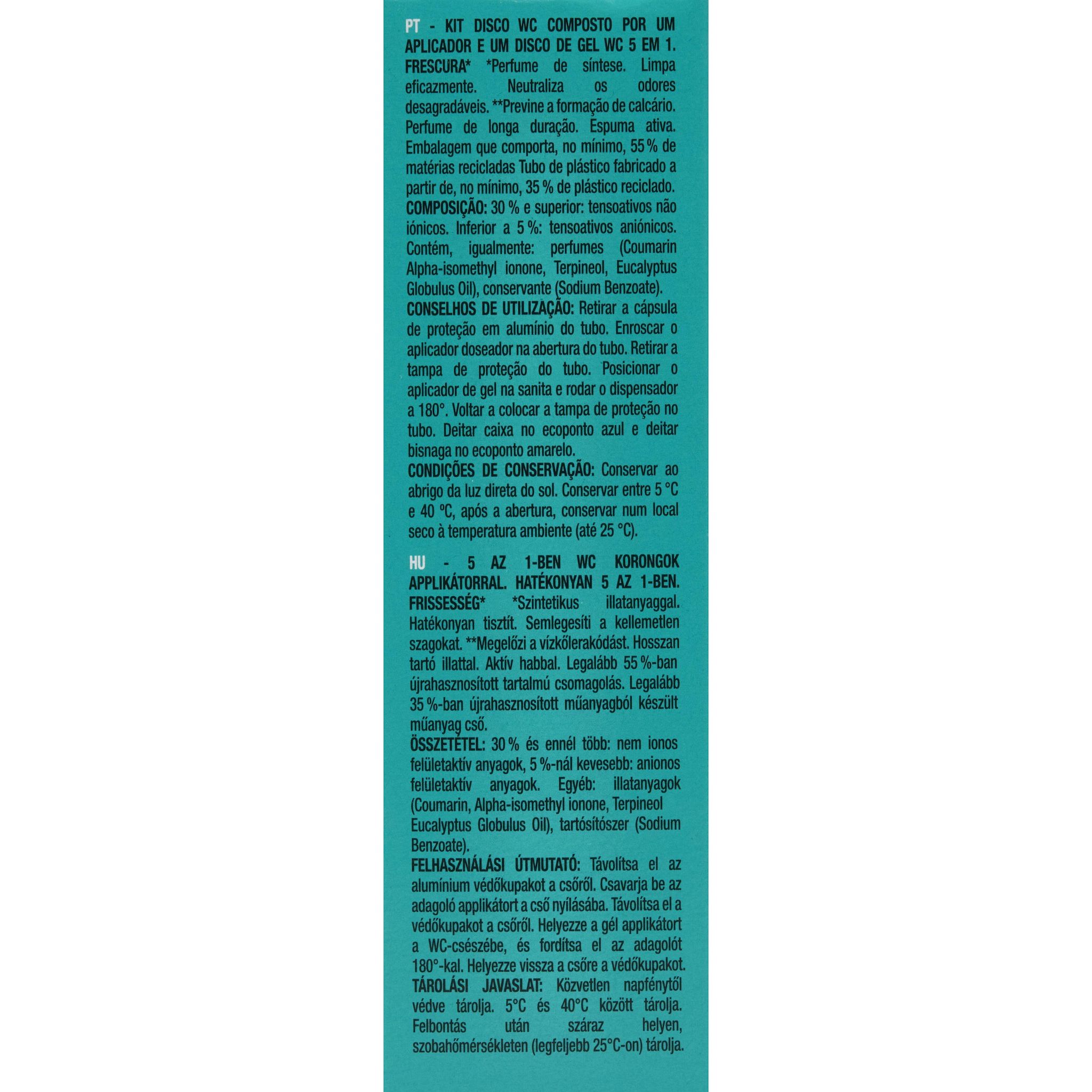 Voir la diapositive 3 : AUCHAN Gel nettoyant wc fraîcheur 12 disques