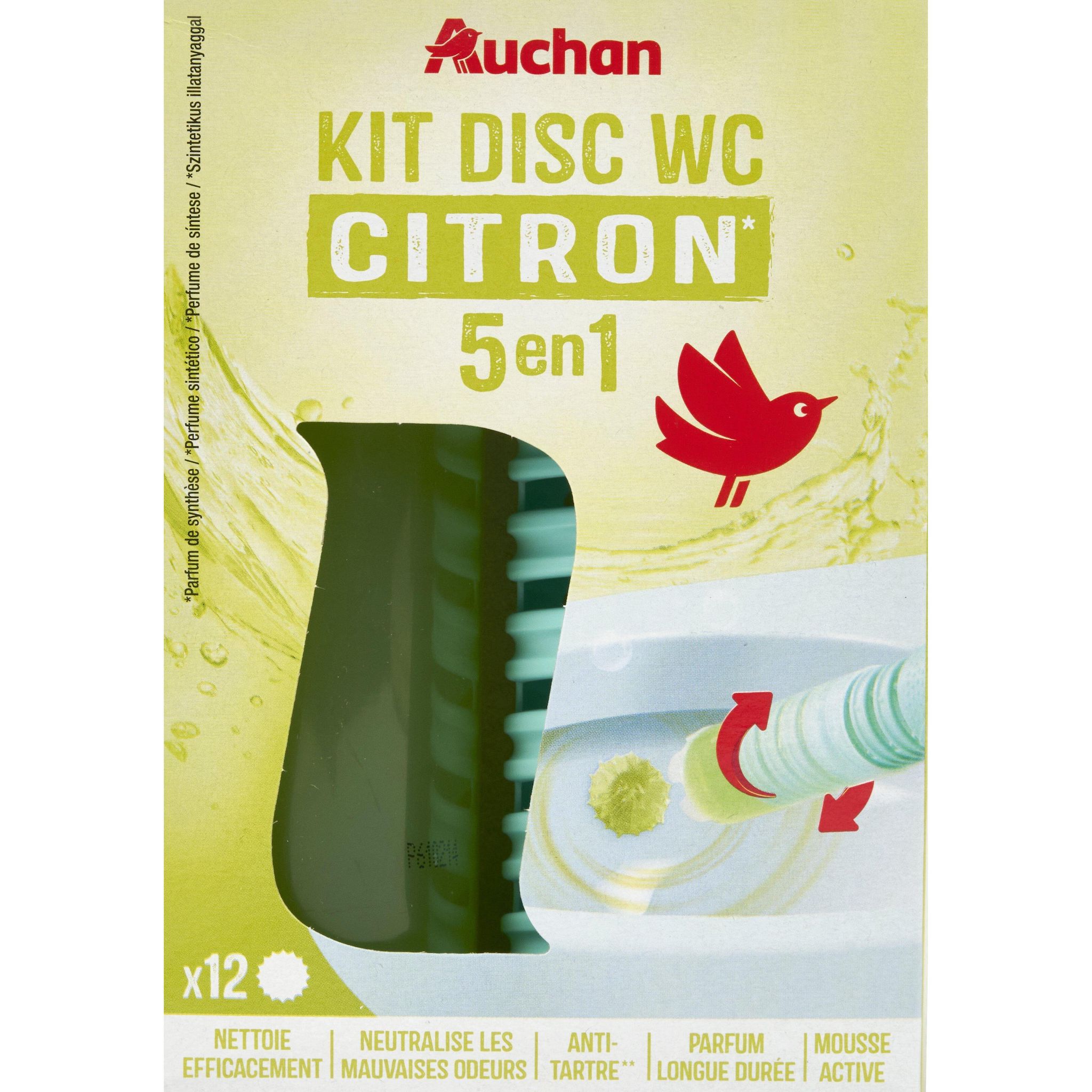 AUCHAN Kit disc wc citron 5 en 1 12 pièces