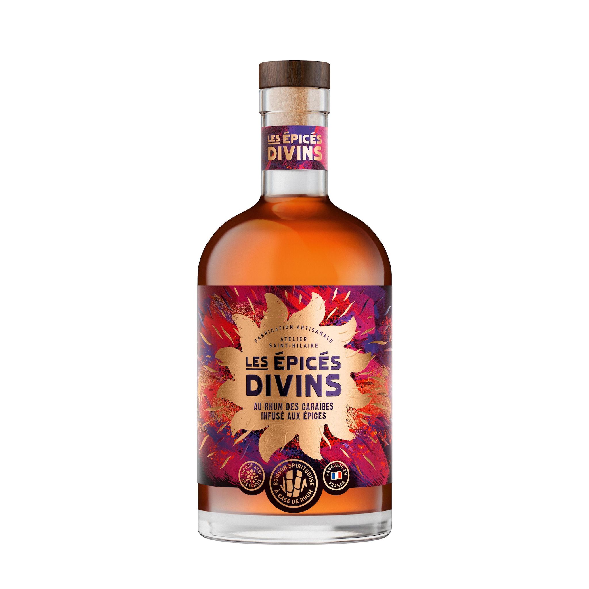 LES EPICES DIVINS Arrangé à base de rhum et d'épices 35% 70cl