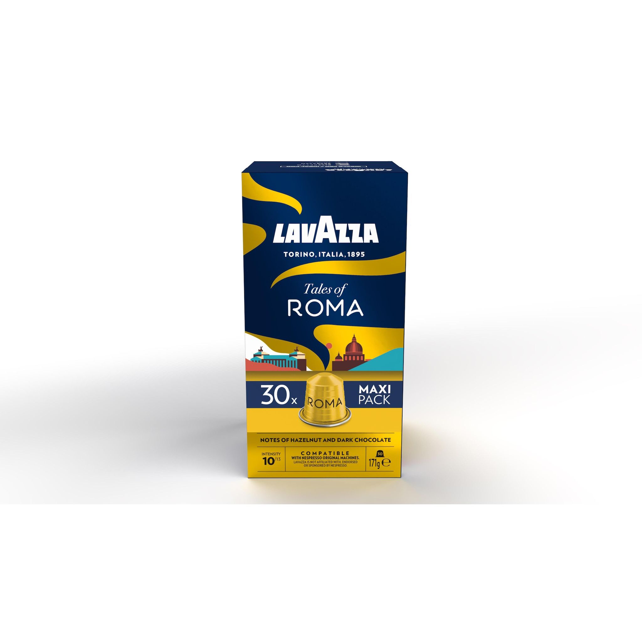LAVAZZA Capsules de café Tales of Roma intensité 10/13 compatibles Nespresso 30 capsules 171g