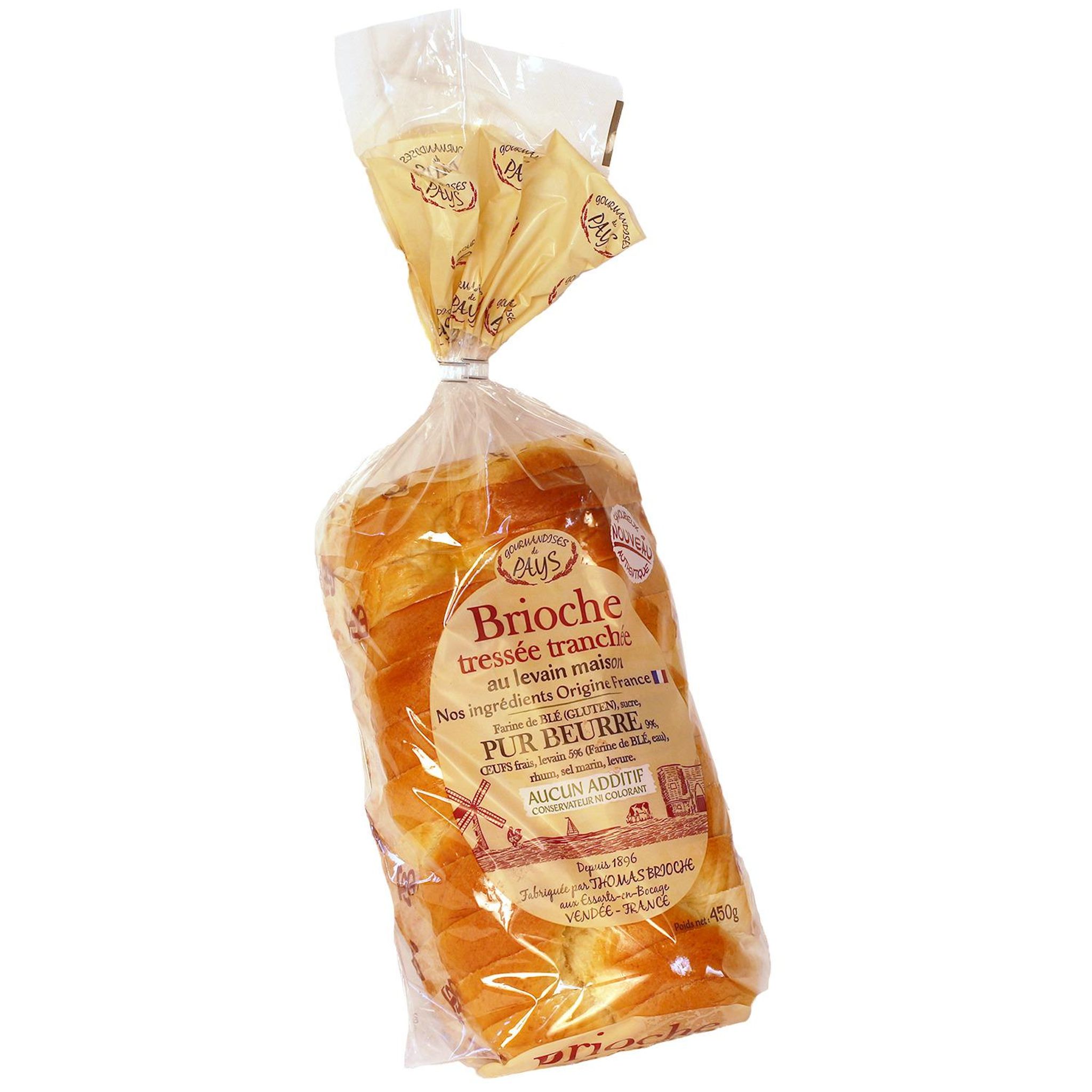 MALINE THOMAS Brioche tressée tranchée au levain maison 450g