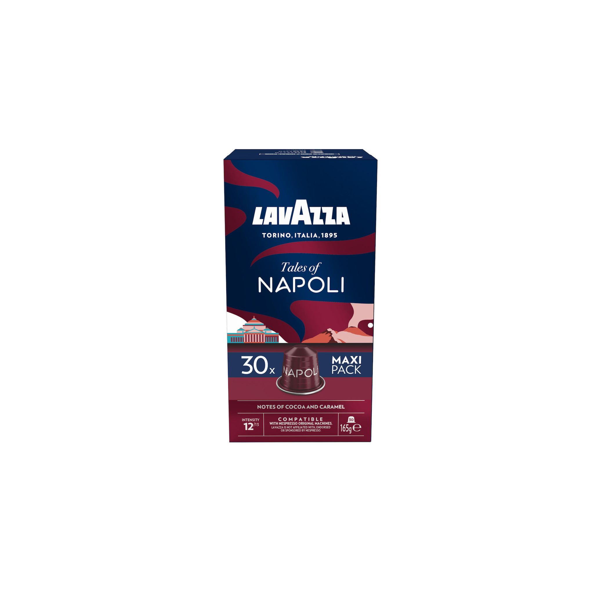 LAVAZZA Capsules de café Tales of Napoli aux notes de cacao et caramel intensité 12/13 30 capsules 165g