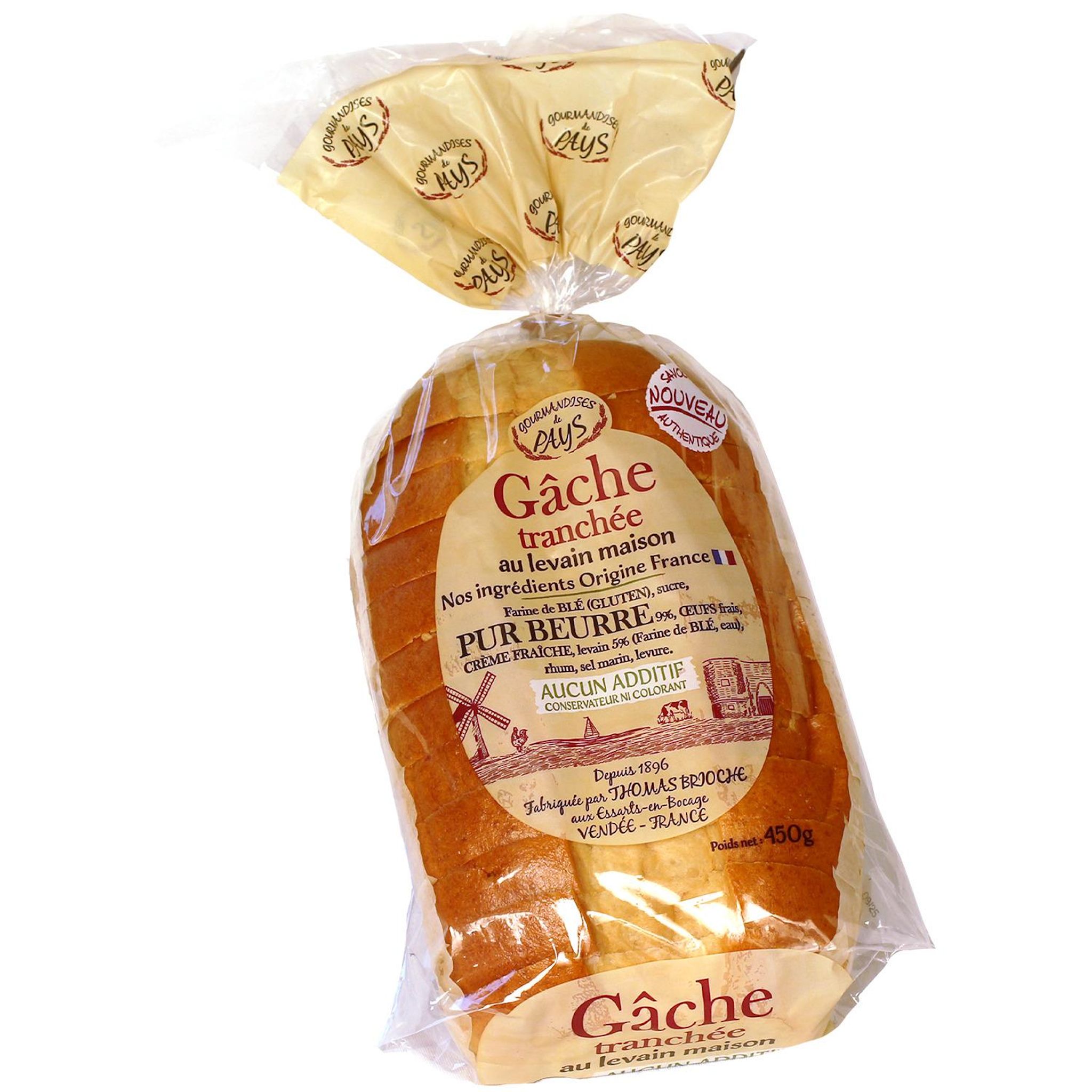 MALINE THOMAS Gâche tranchée au levain maison 450g