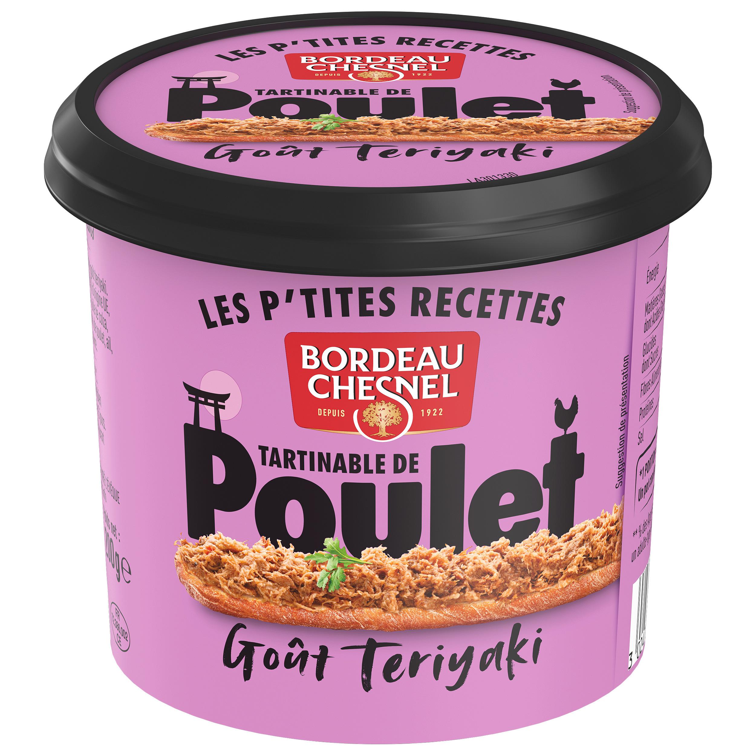 BORDEAU CHESNEL Les P'tites Recettes tartinable de poulet goût teriyaki 200g