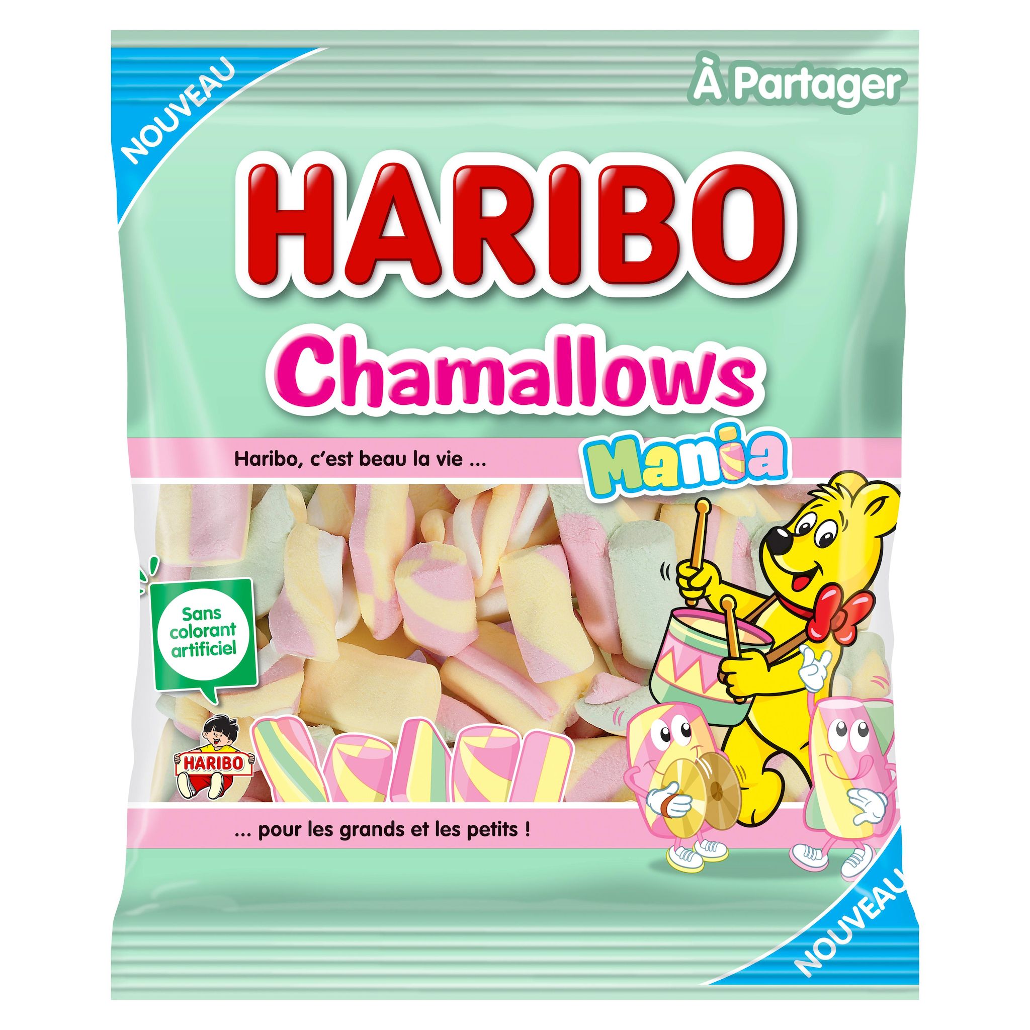 HARIBO Bonbons chamallows mania multi goûts 275g