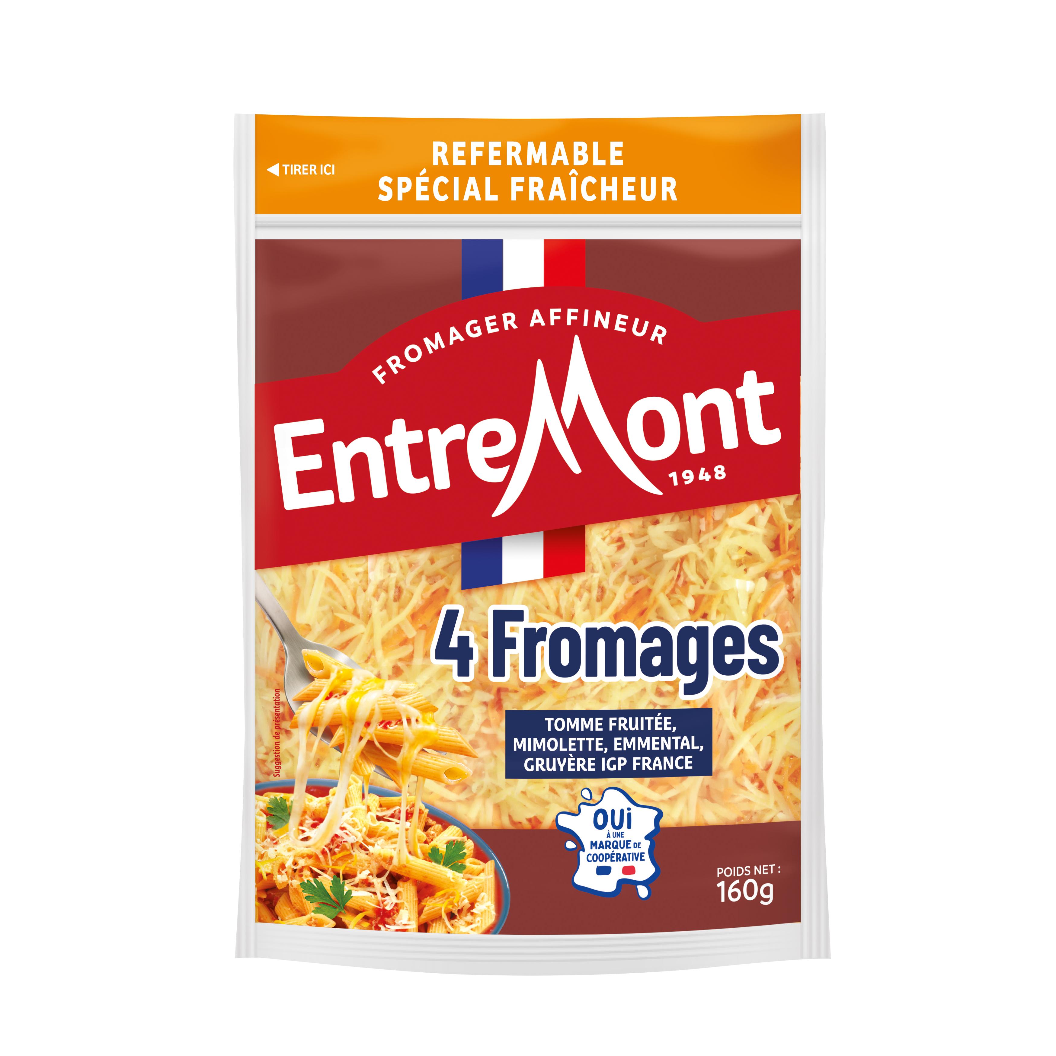 ENTREMONT Fromage râpé aux 4 fromages 160g