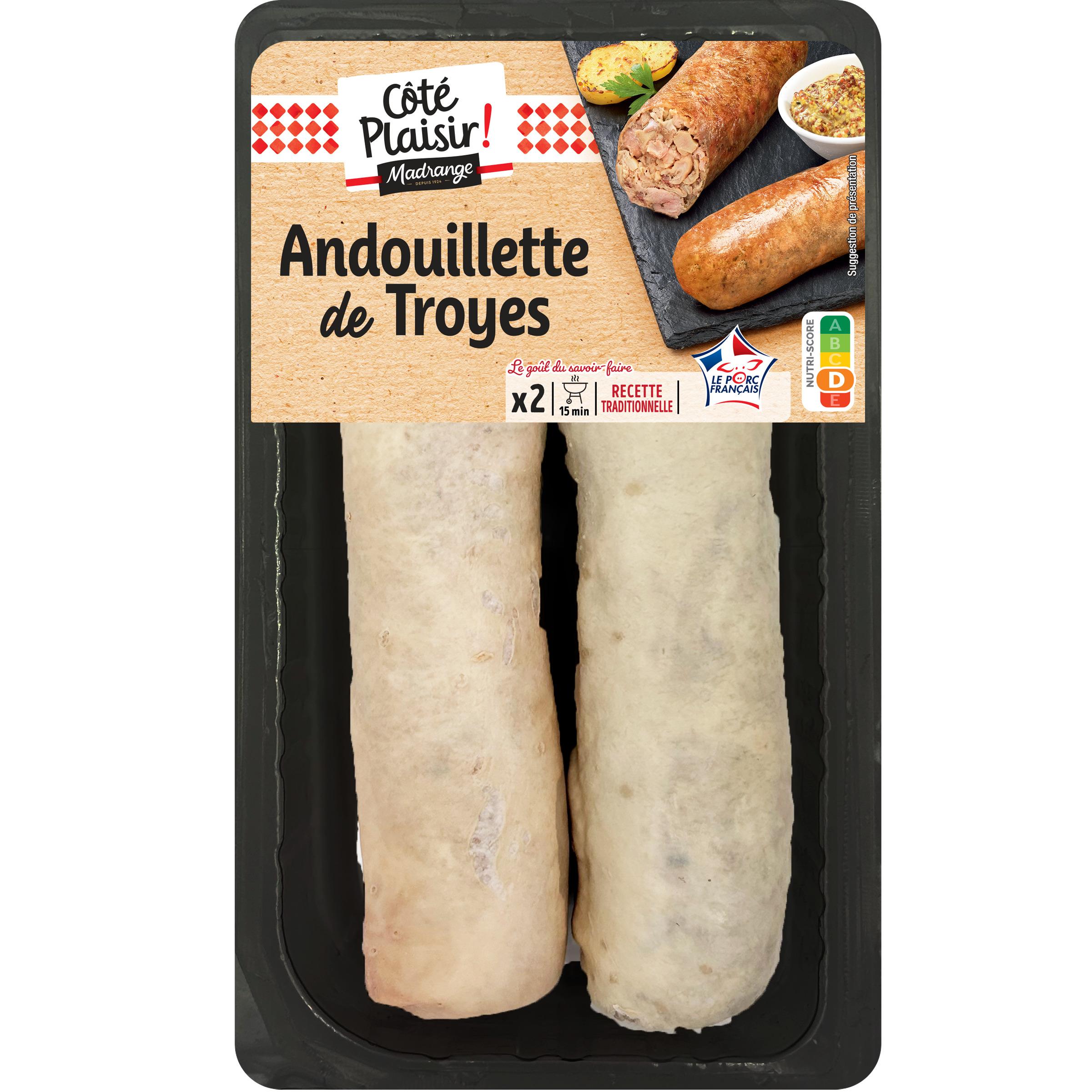 MADRANGE Cote plaisir andouillettes de troyes de porc 2 pièces 320g