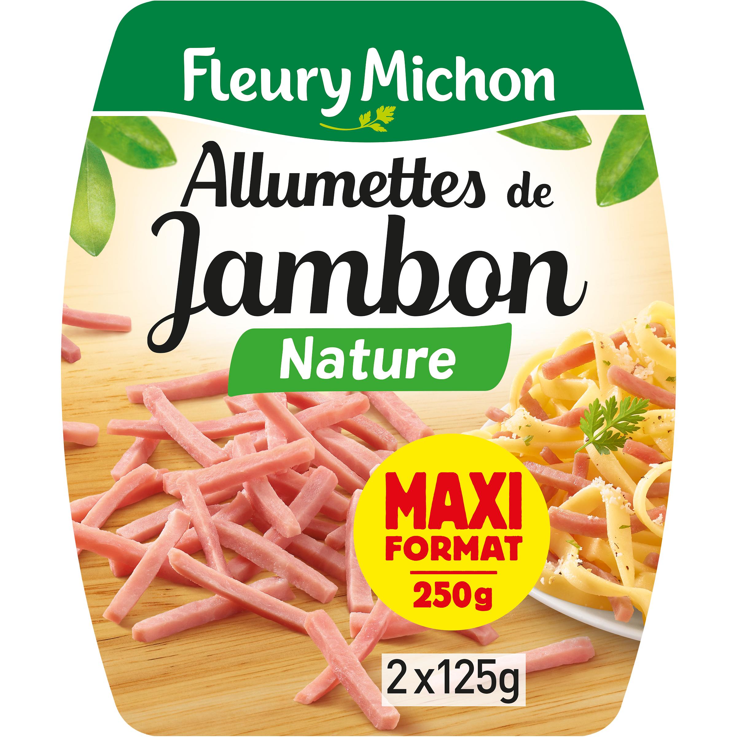FLEURY MICHON Allumettes de jambon nature maxi format 2x125g