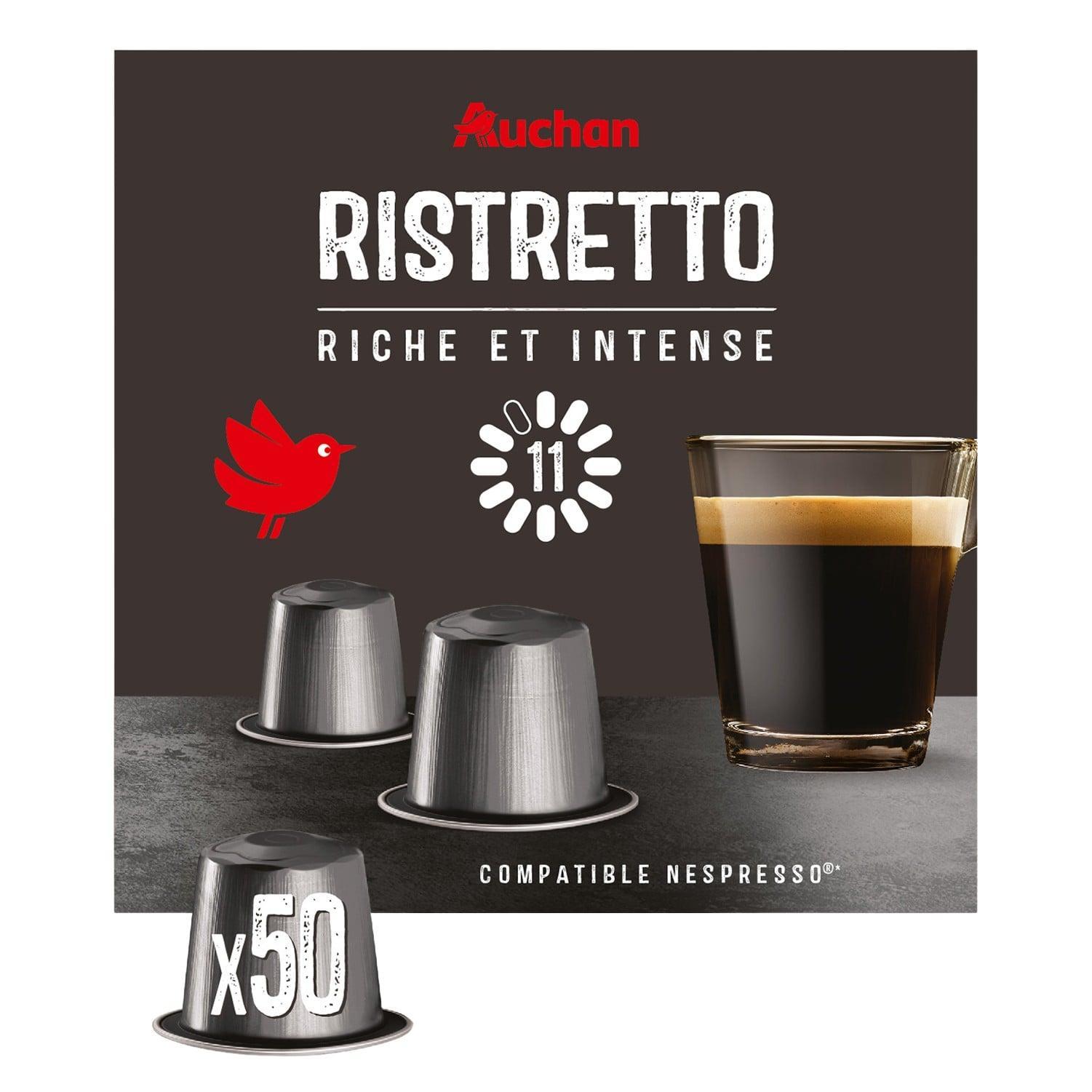 AUCHAN Café ristretto capsules alu compatibles Nespresso 260g