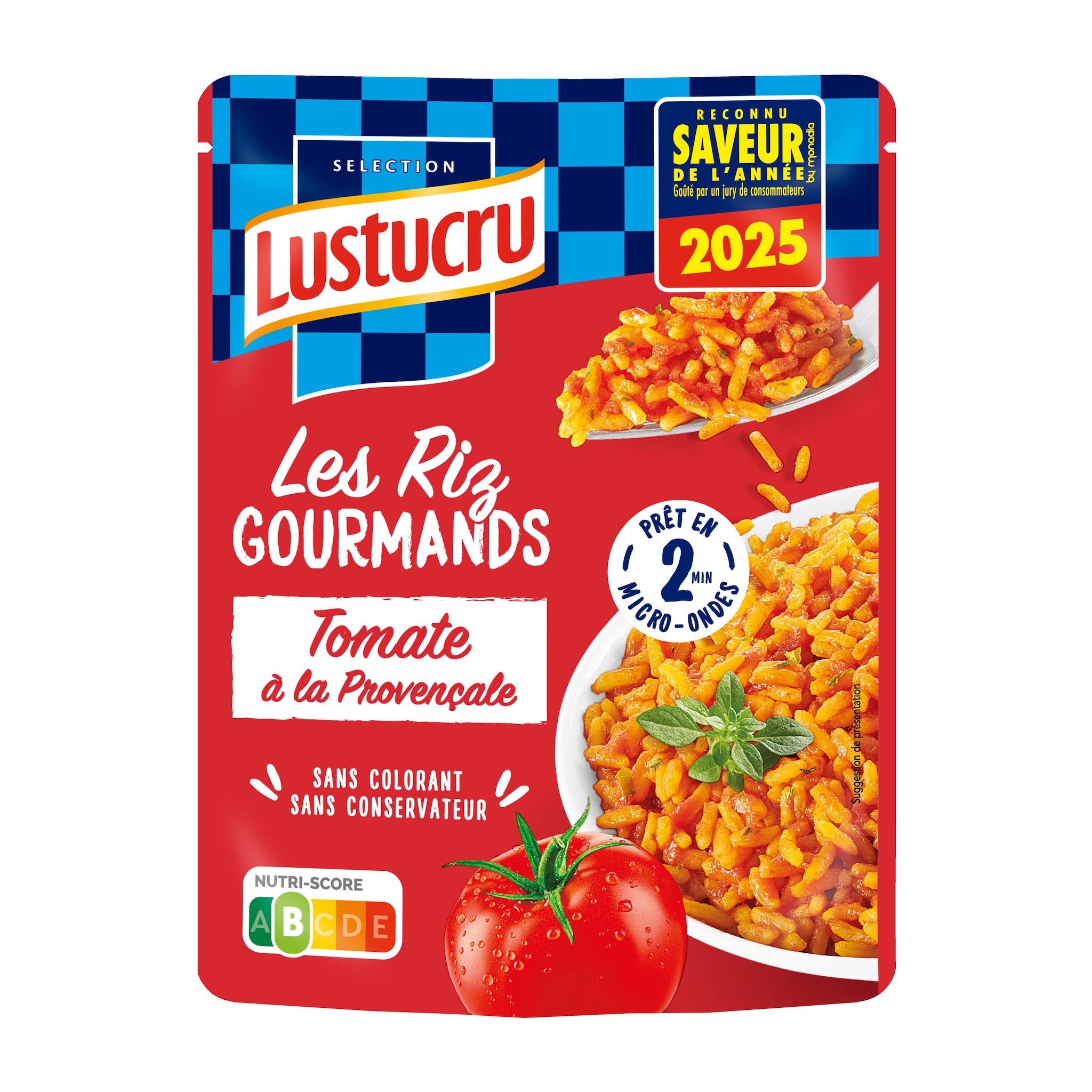 LUSTUCRU Les riz gourmands Tomate à la provençale sachet express 220g