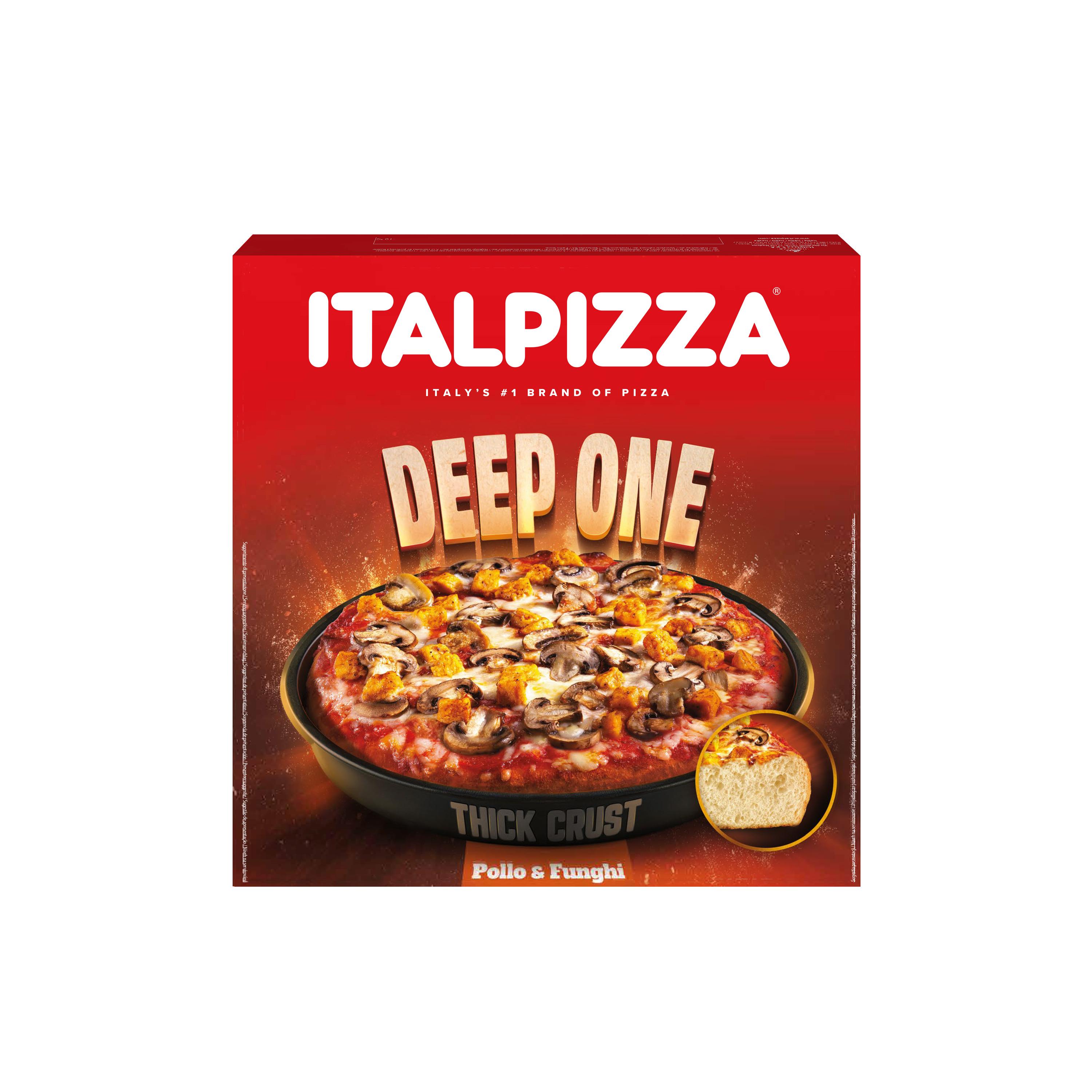 ITALPIZZA Deep One Pizza pâte épaisse pollo e funghi 475g