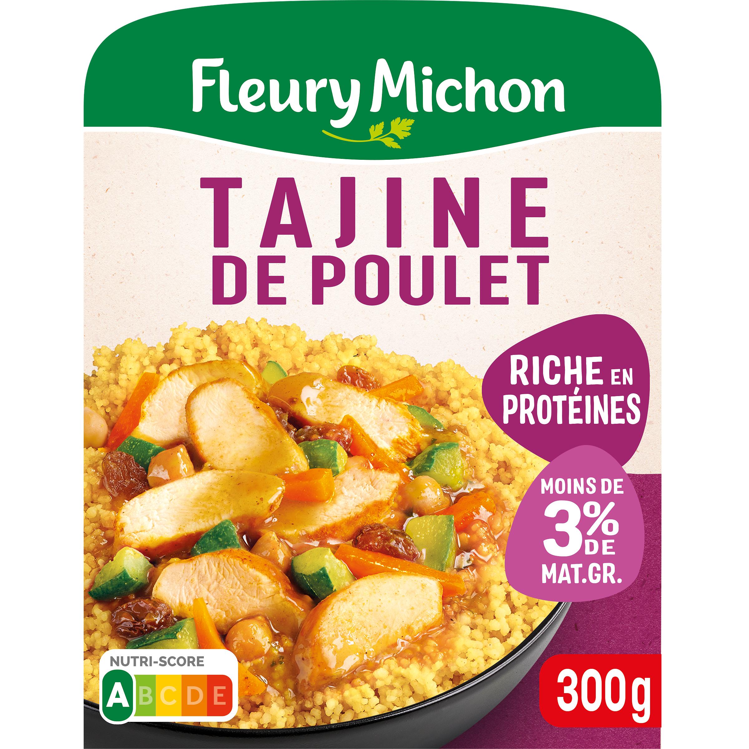 FLEURY MICHON Tajine de poulet semoule et petits légumes cuisinés 1 part 300g