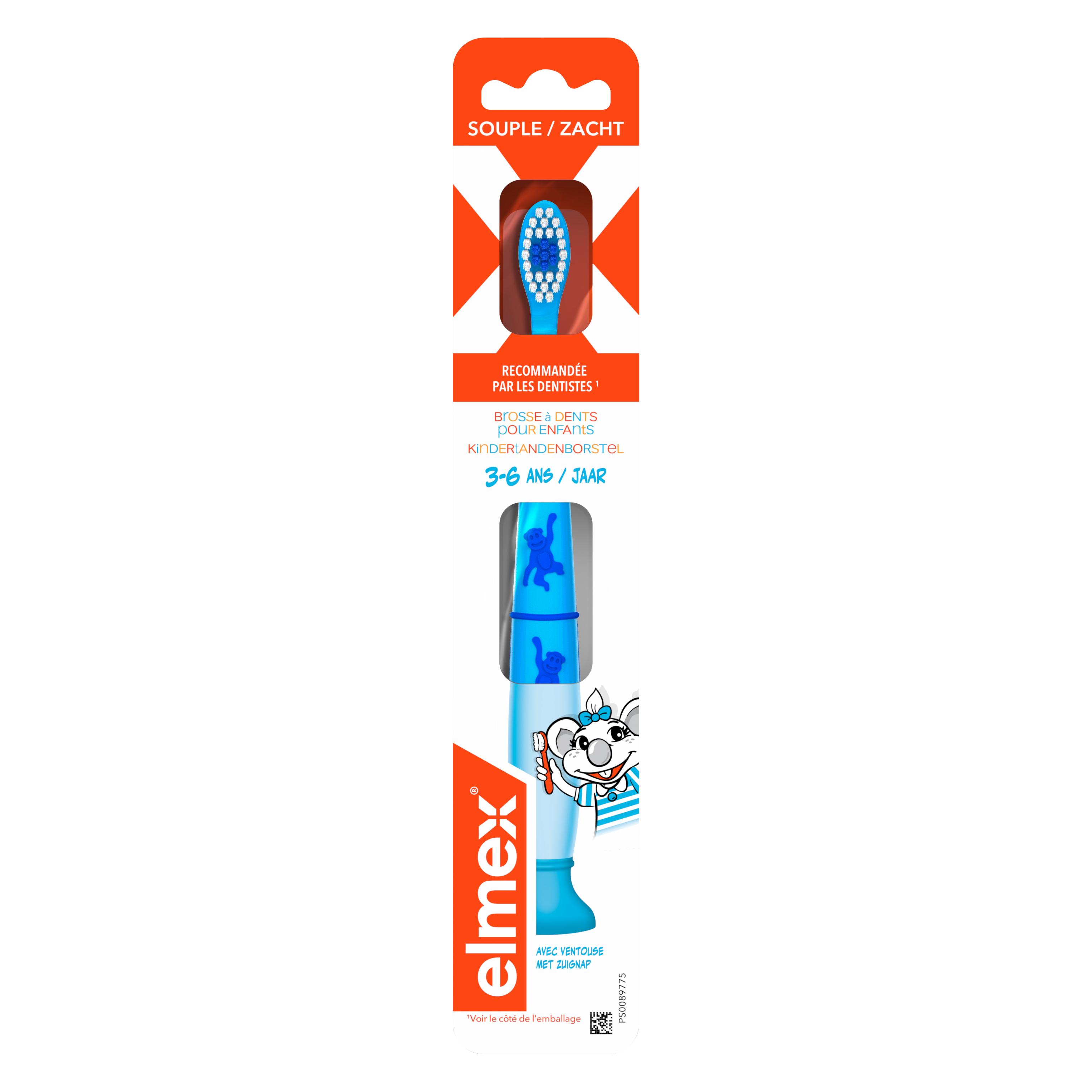 ELMEX Brosse à dents souple pour enfants 3-6 ans 1 brosse à dents