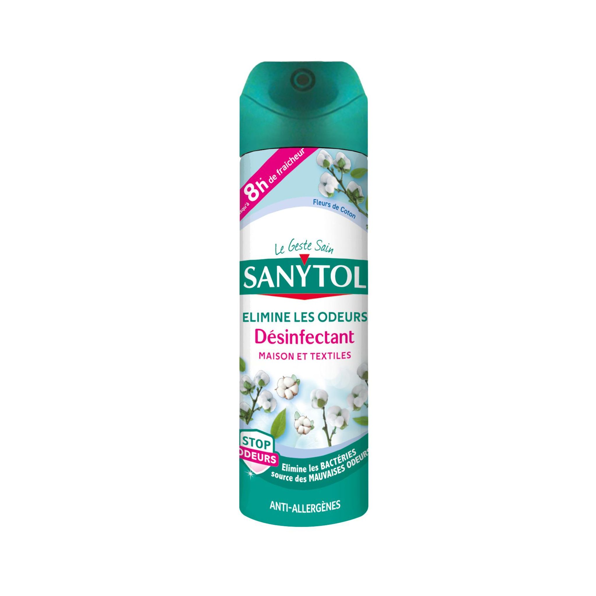 SANYTOL Aérosol purificateur d'air anti-allergènes fleurs de coton 300ml