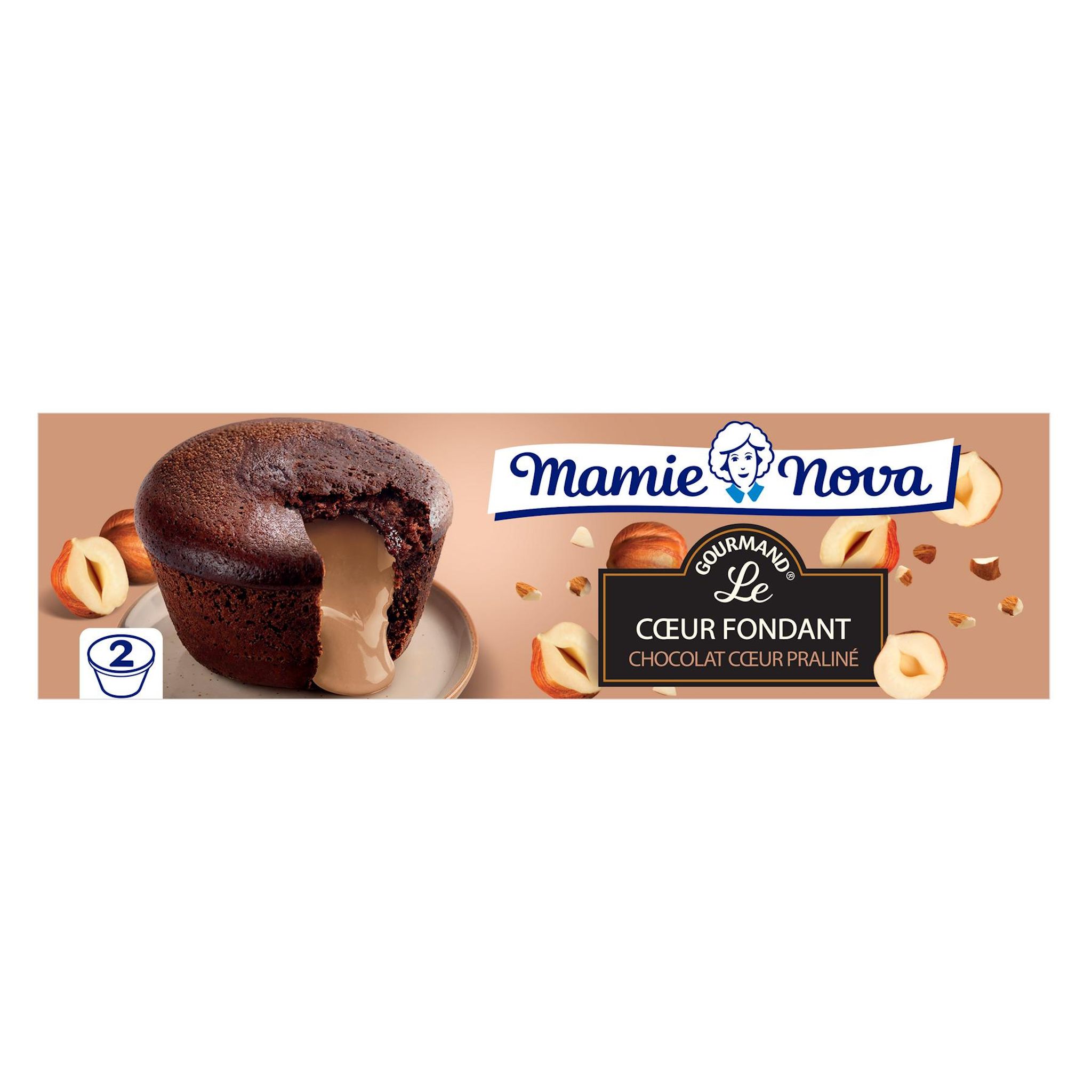 MAMIE NOVA Gourmand Coeur fondant au chocolat praliné 2x80g