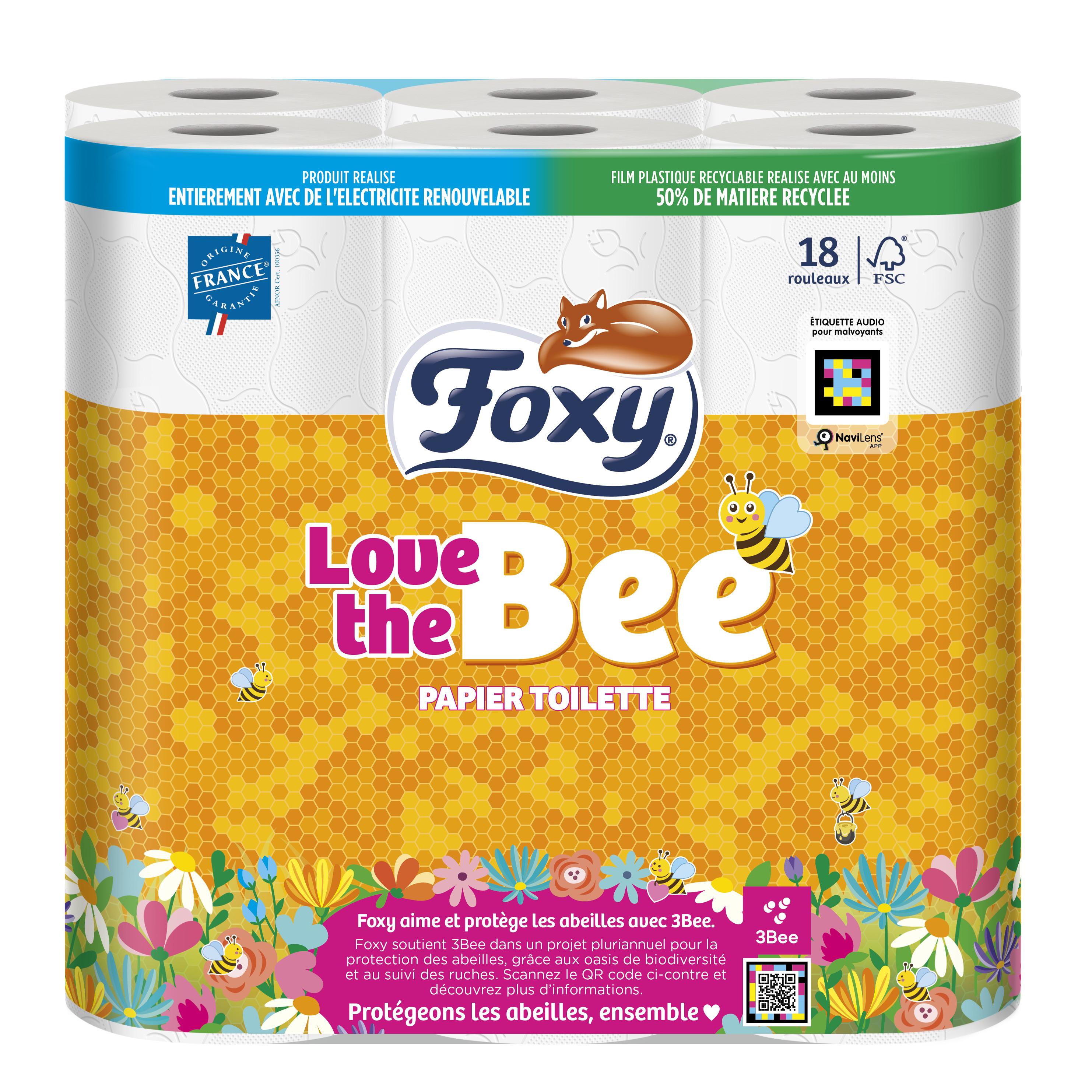 FOXY Papier toilette 2 épaisseurs 18 rouleaux