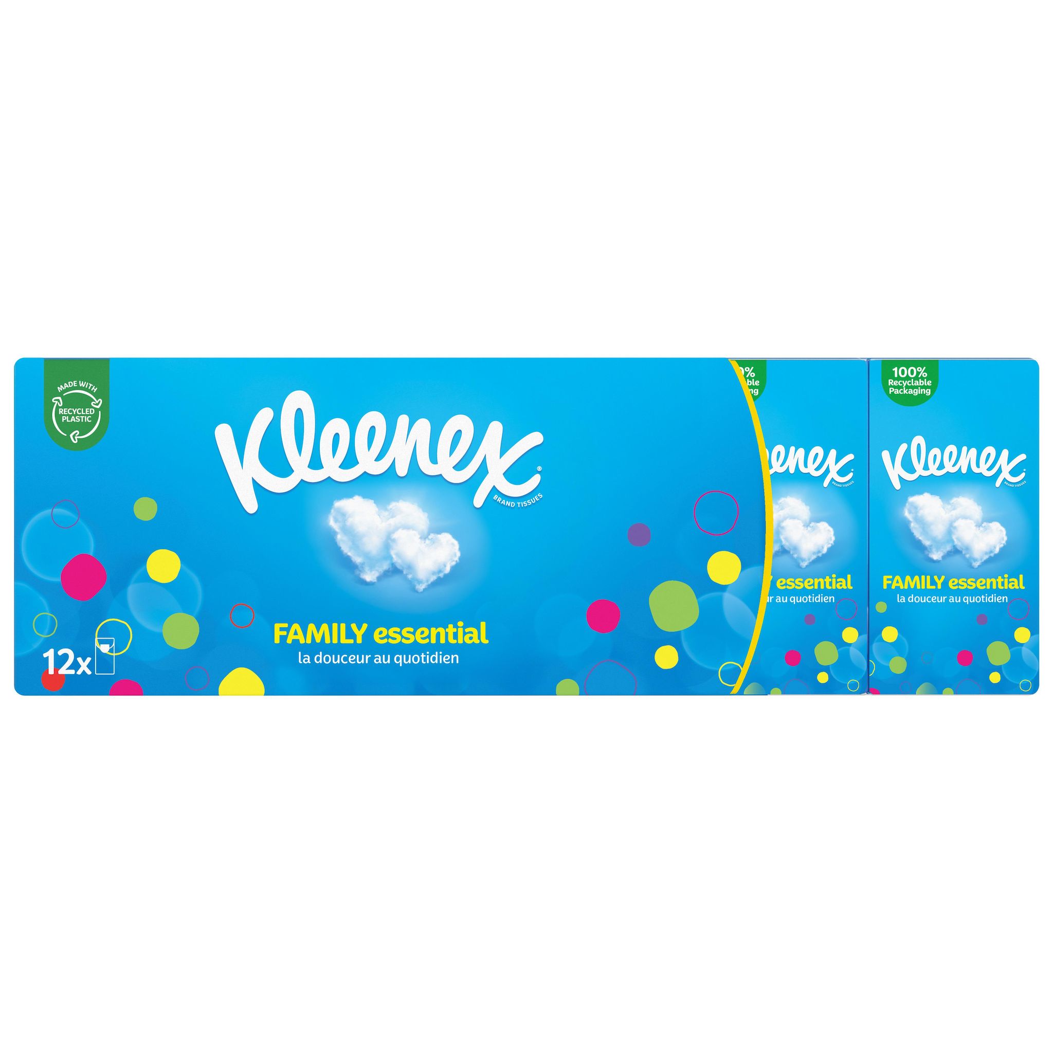 KLEENEX Family essential mouchoirs étuis 12 pièces