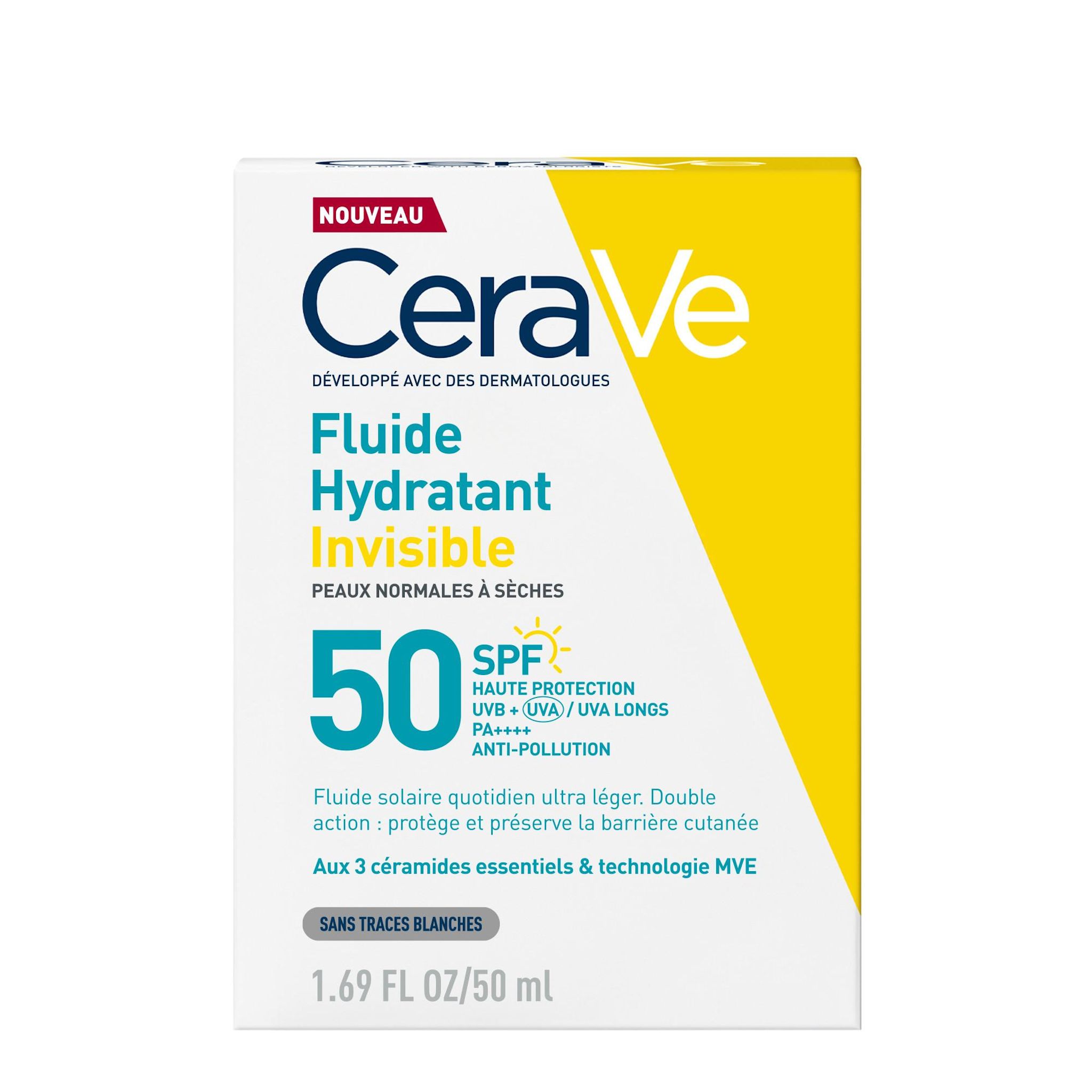 CERAVE Fluide hydratant invisible SPF50 50ml
