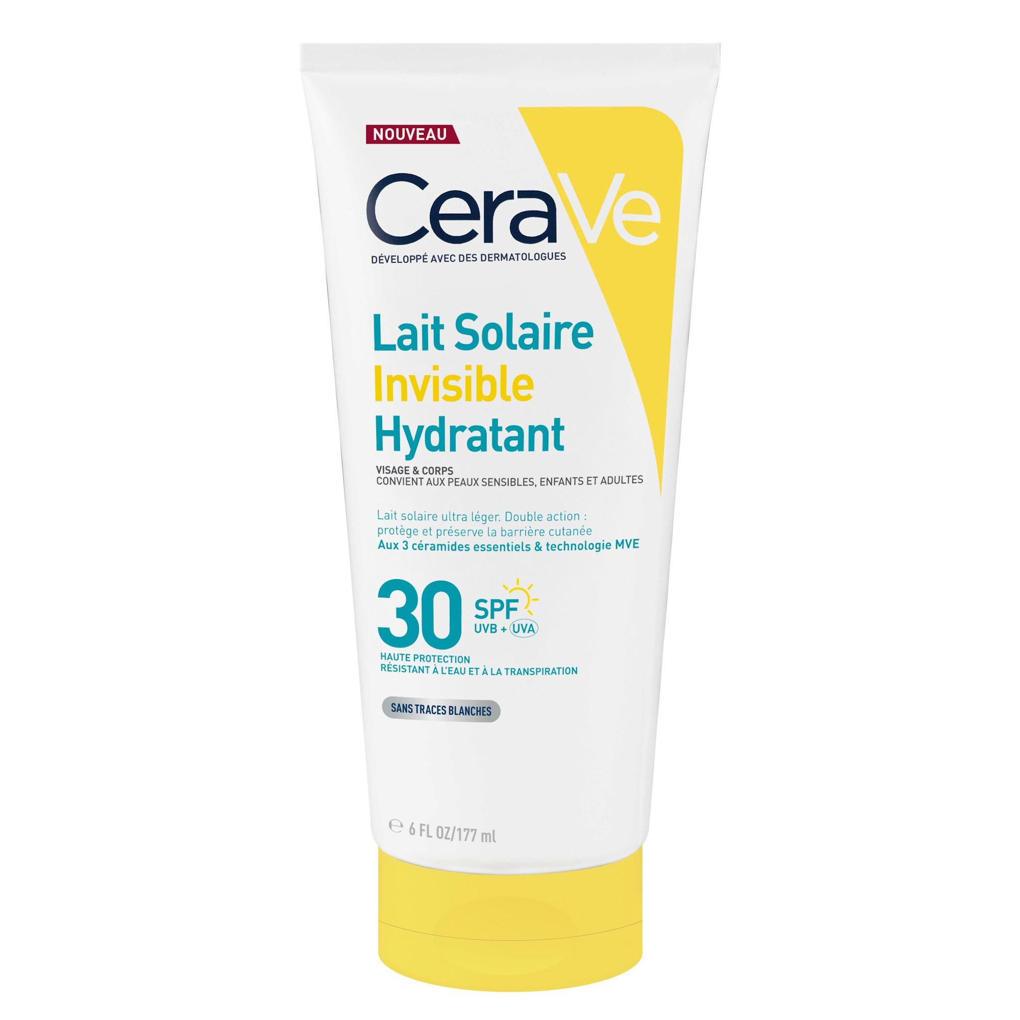 CERAVE Lait solaire invisible hydratant SPF30 177ml