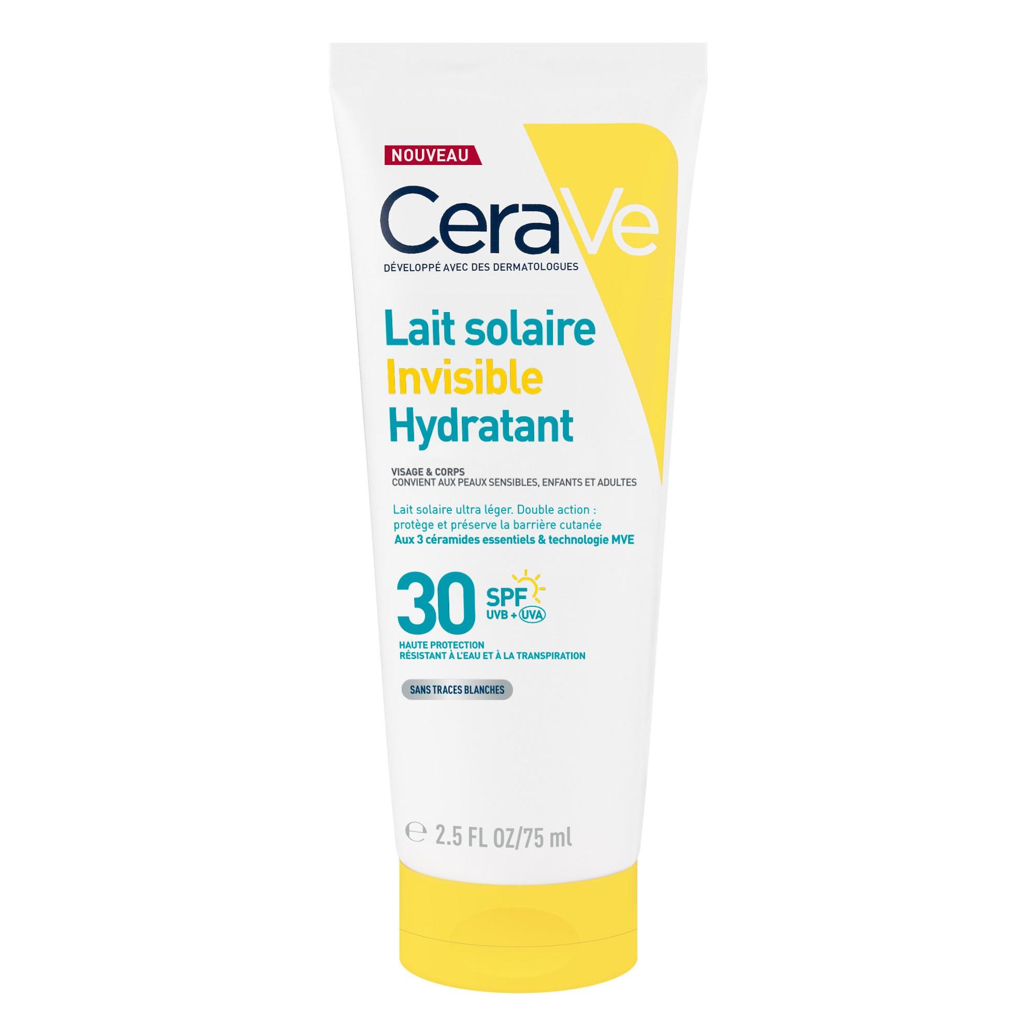 CERAVE Lait solaire invisible hydratant SPF30 75ml