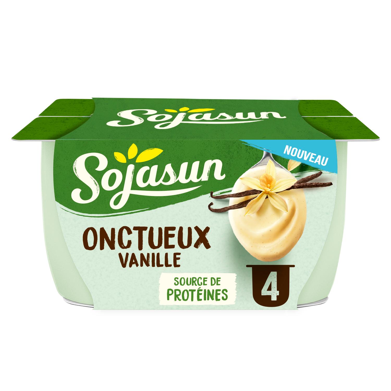 SOJASUN Yaourt soja saveur vanille 4x100g