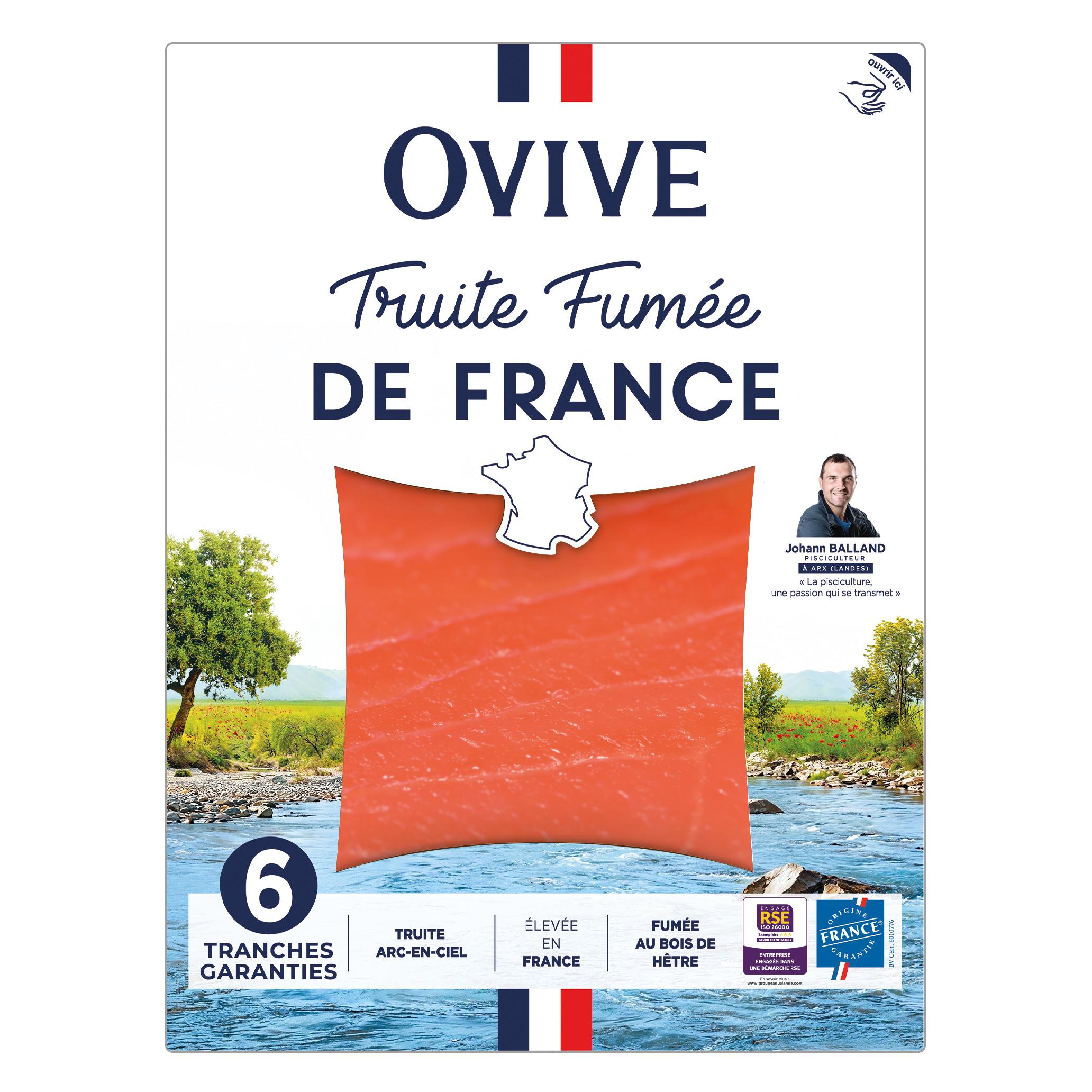 OVIVE Truite fumée de France 6 tranches 160g